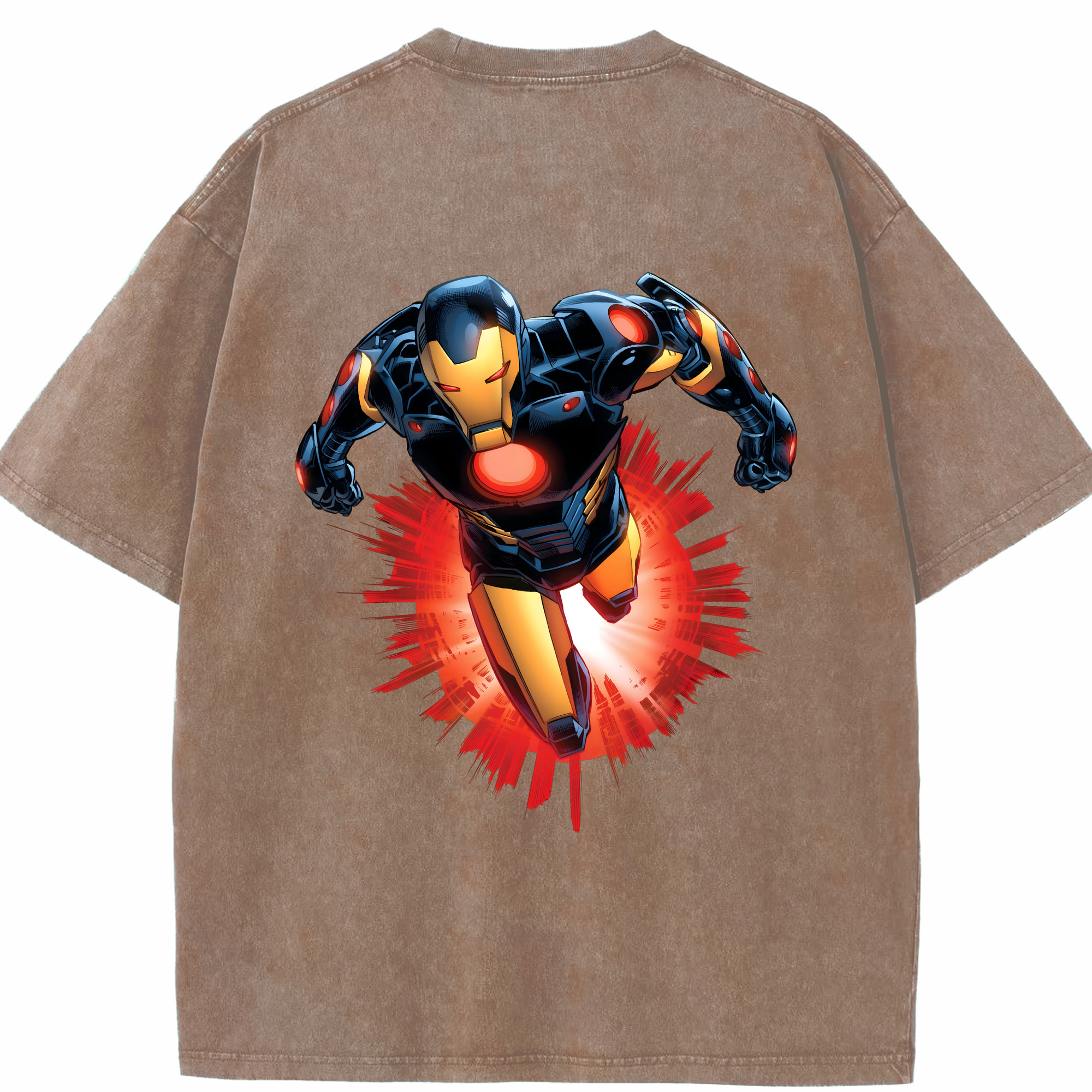 （画像用） アベンジャーズ The Avengers 綿100% ヴィンテージ風 半袖Tシャツ（背面プリント）