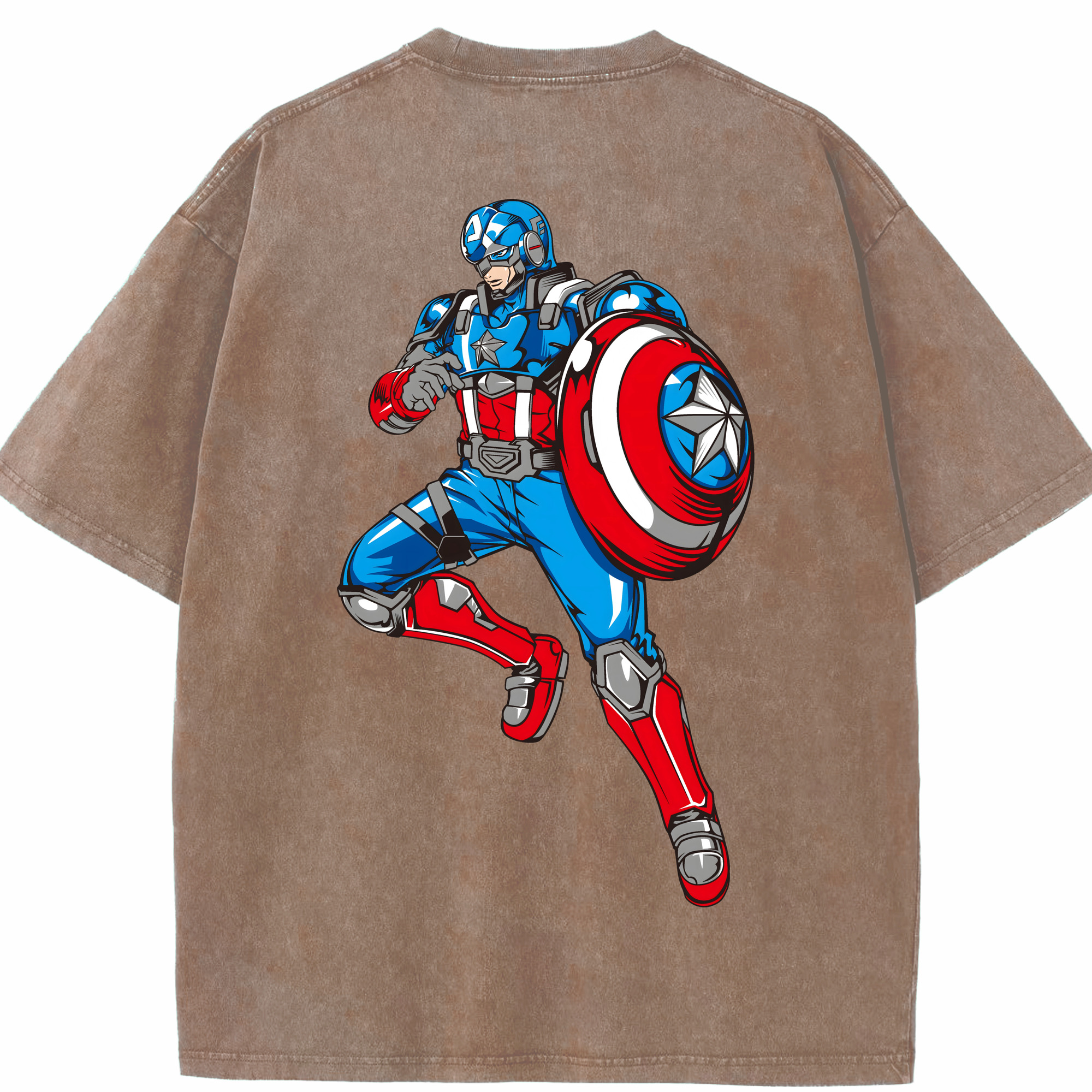 （画像用） アベンジャーズ The Avengers 綿100% ヴィンテージ風 半袖Tシャツ（背面プリント）