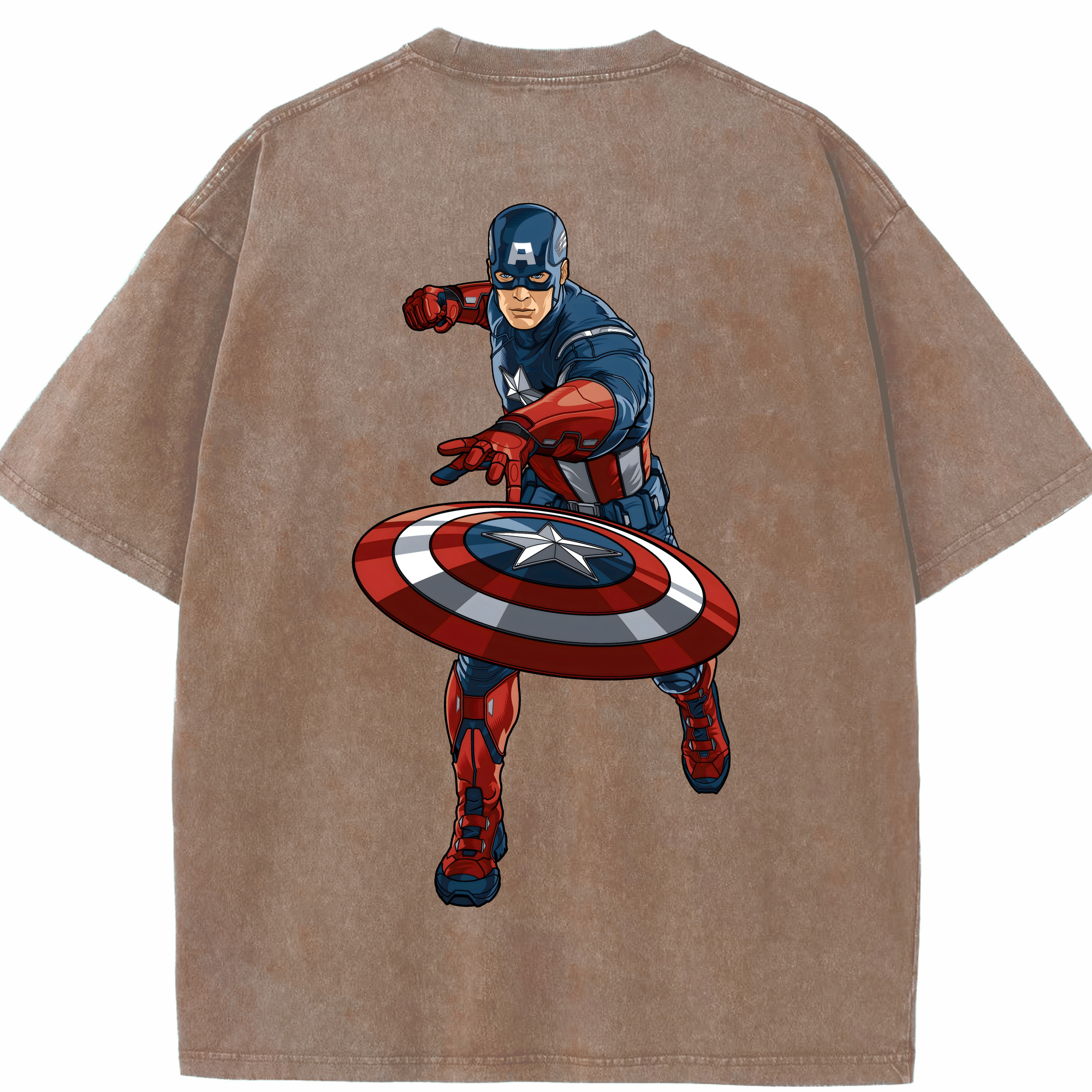 （画像用） アベンジャーズ The Avengers 綿100% ヴィンテージ風 半袖Tシャツ（背面プリント）