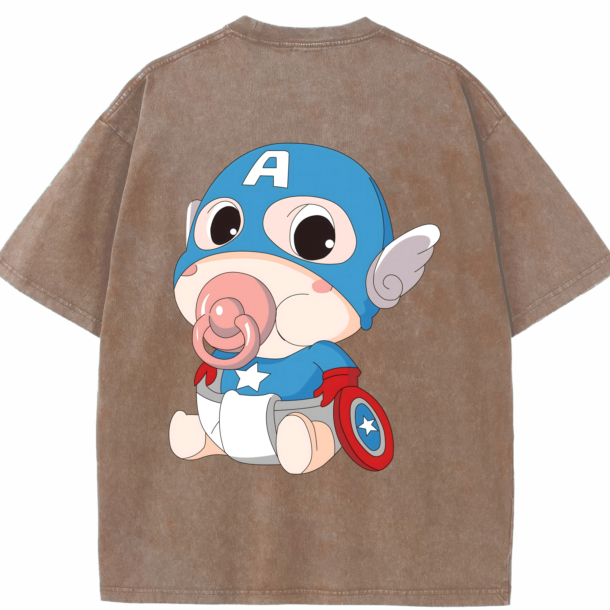 （画像用） アベンジャーズ The Avengers 綿100% ヴィンテージ風 半袖Tシャツ（背面プリント）