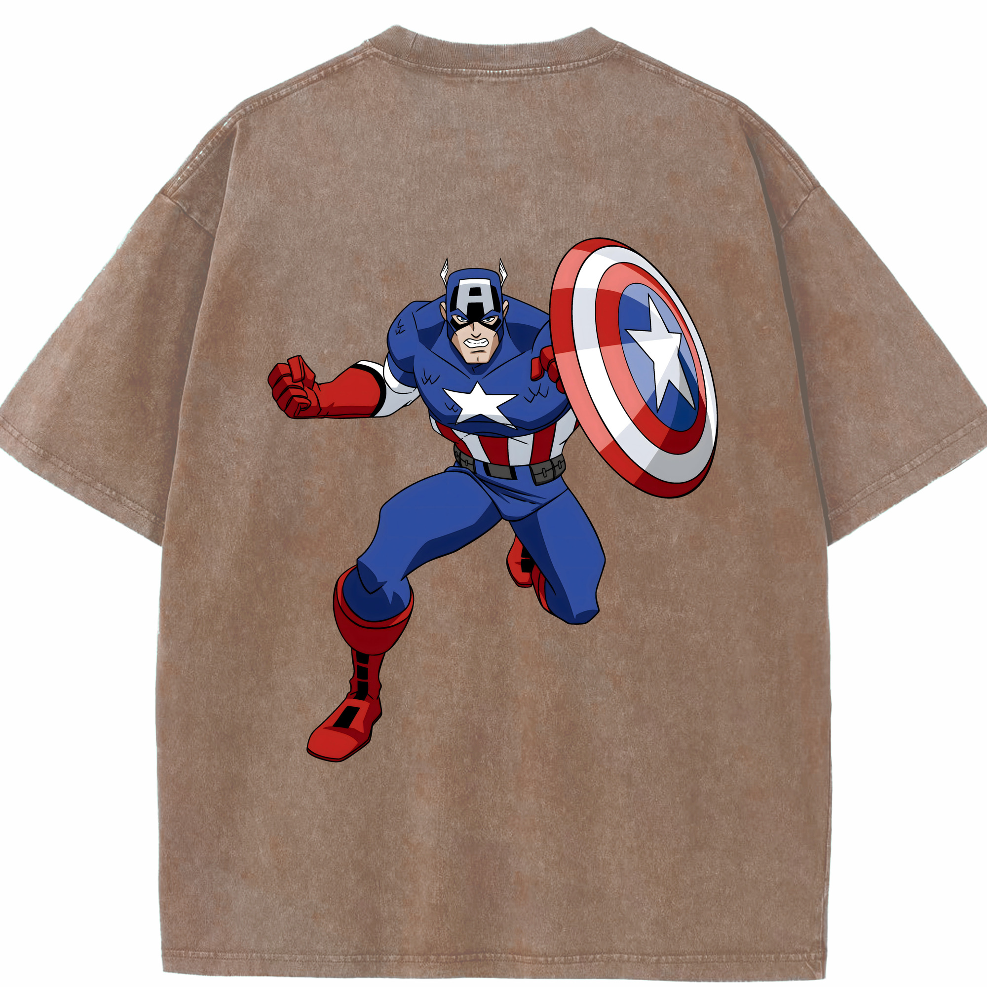 （画像用） アベンジャーズ The Avengers 綿100% ヴィンテージ風 半袖Tシャツ（背面プリント）