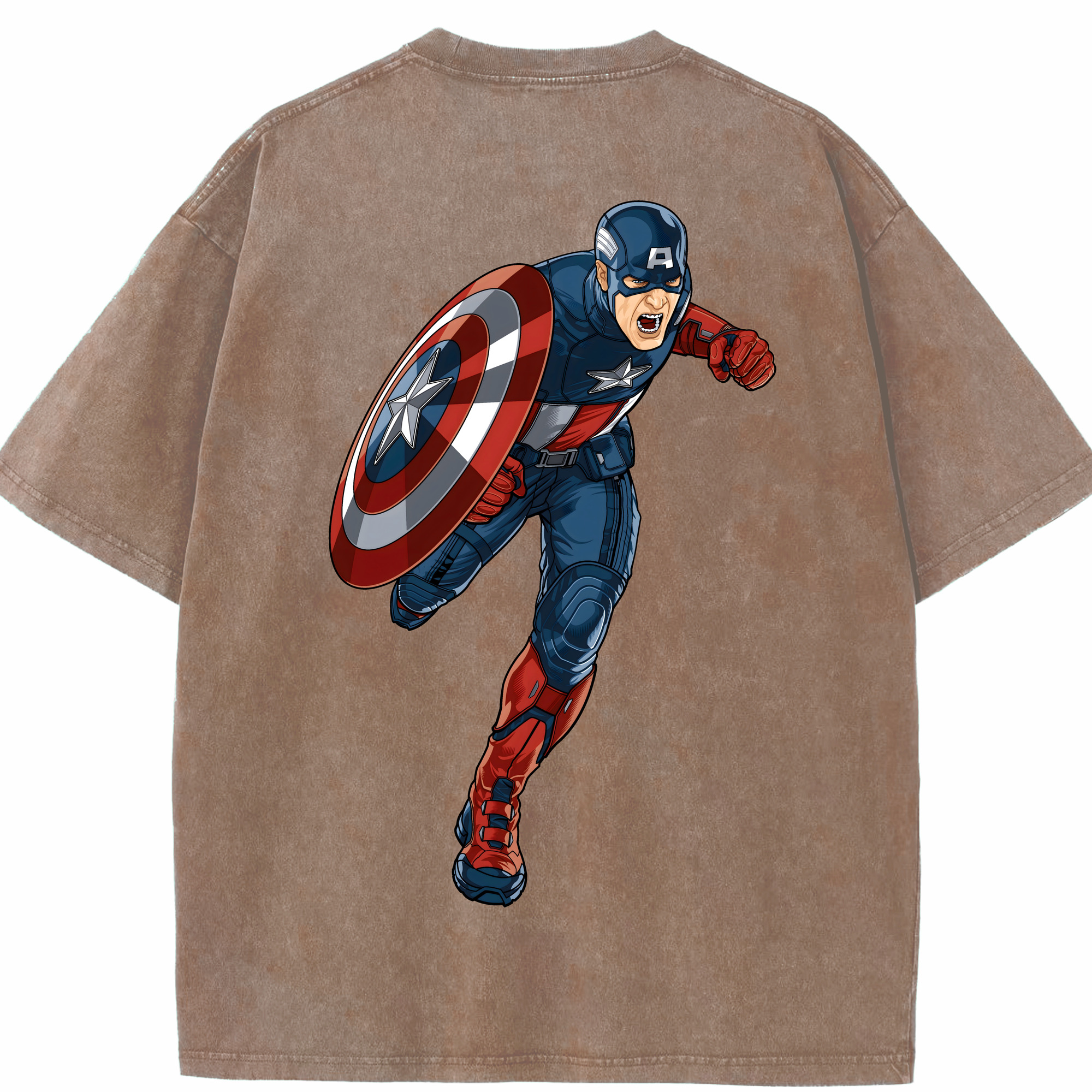 （画像用） アベンジャーズ The Avengers 綿100% ヴィンテージ風 半袖Tシャツ（背面プリント）