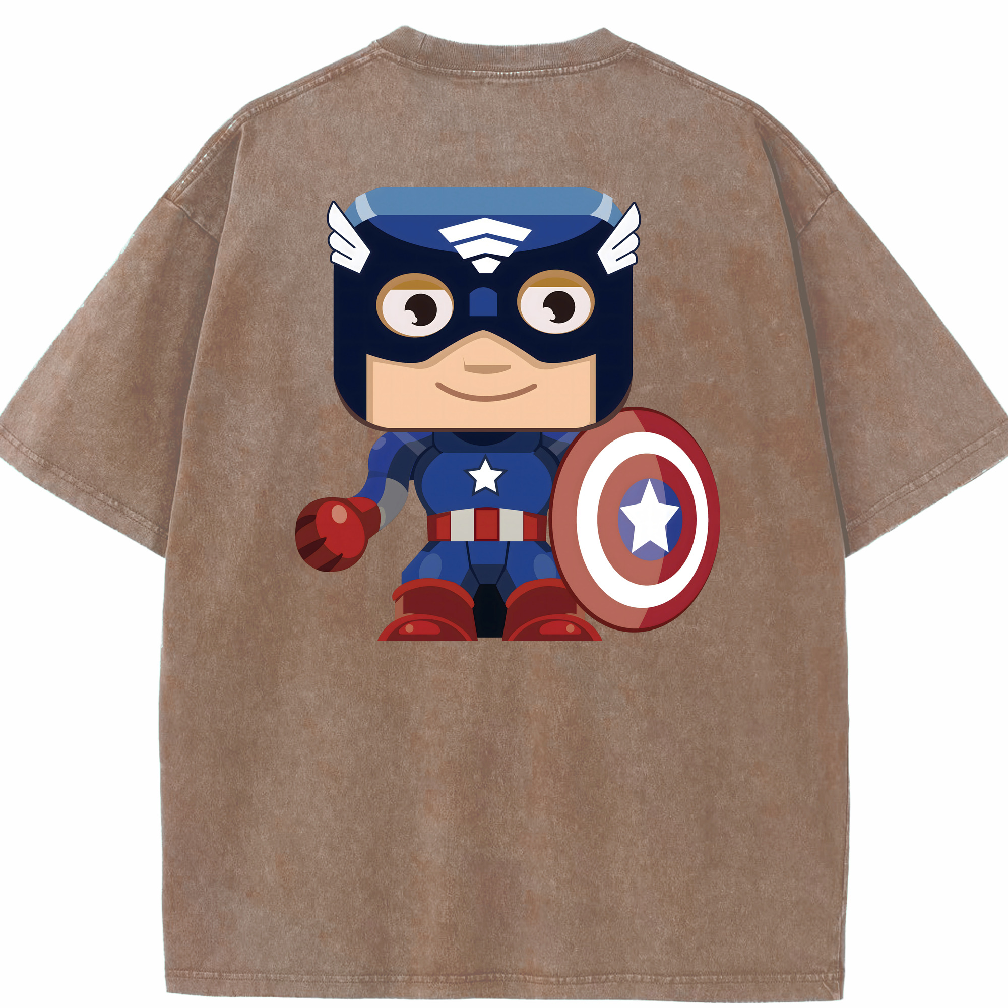 （画像用） アベンジャーズ The Avengers 綿100% ヴィンテージ風 半袖Tシャツ（背面プリント）