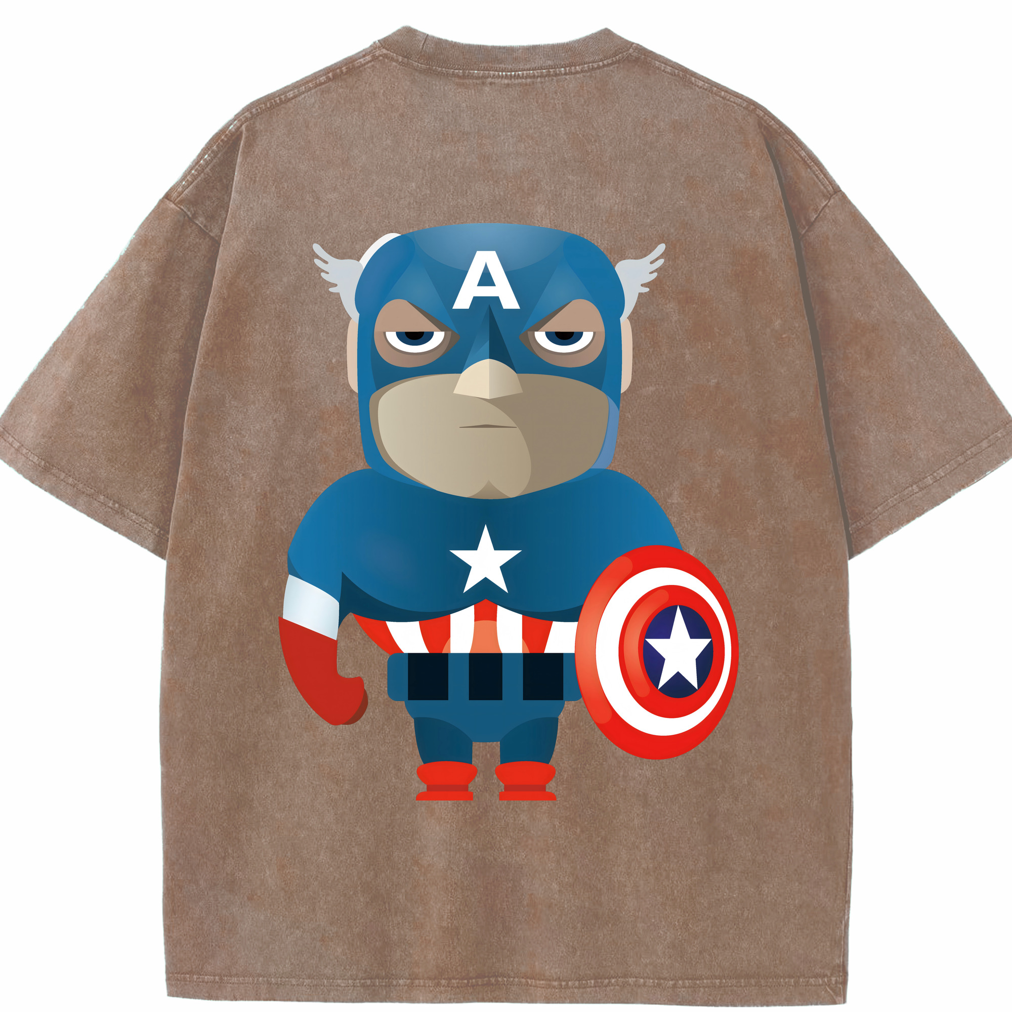 （画像用） アベンジャーズ The Avengers 綿100% ヴィンテージ風 半袖Tシャツ（背面プリント）