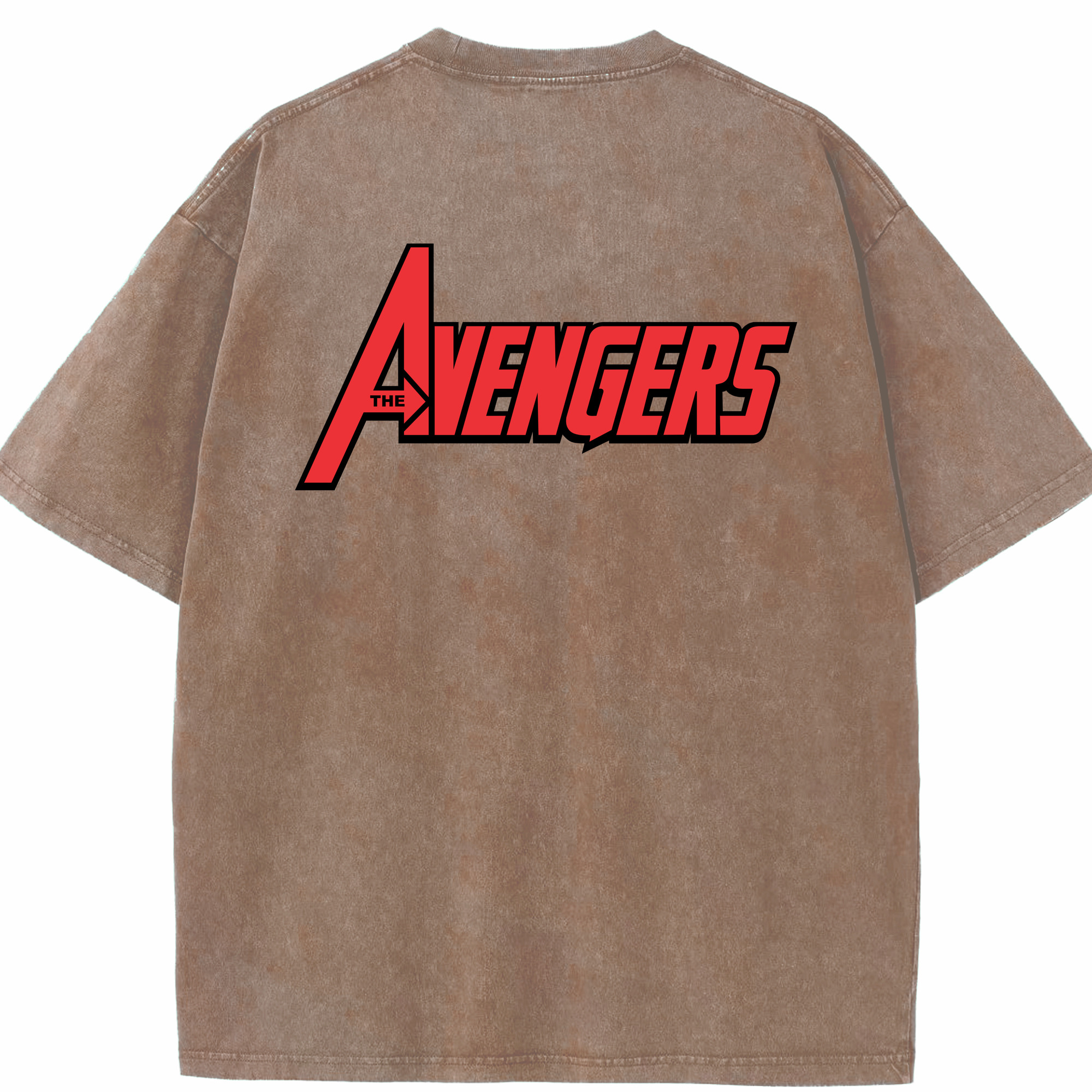 （画像用） アベンジャーズ The Avengers 綿100% ヴィンテージ風 半袖Tシャツ（背面プリント）