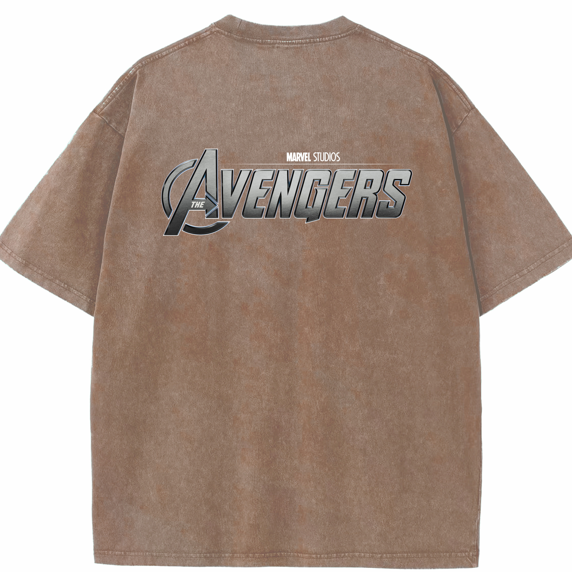 （画像用） アベンジャーズ The Avengers 綿100% ヴィンテージ風 半袖Tシャツ（背面プリント）