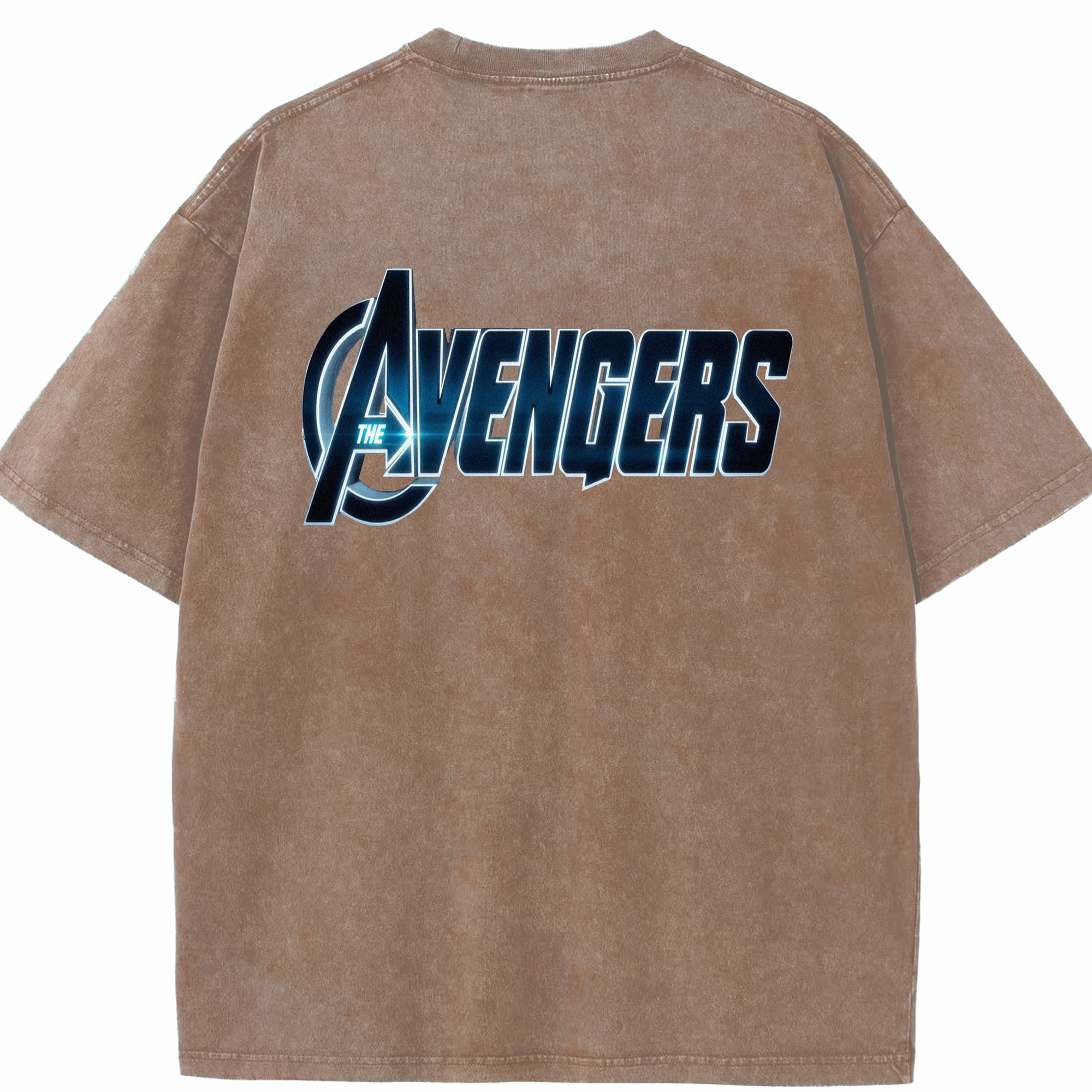 （画像用） アベンジャーズ The Avengers 綿100% ヴィンテージ風 半袖Tシャツ（背面プリント）