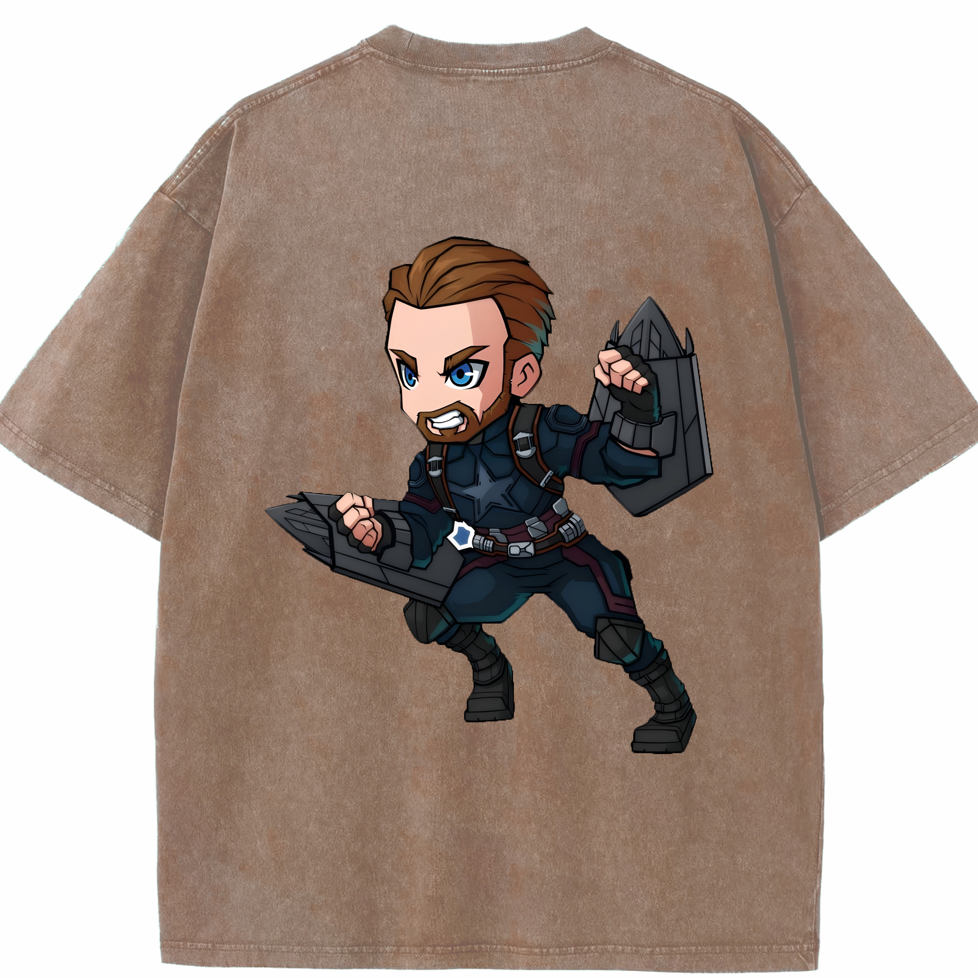 （画像用） アベンジャーズ The Avengers 綿100% ヴィンテージ風 半袖Tシャツ（背面プリント）