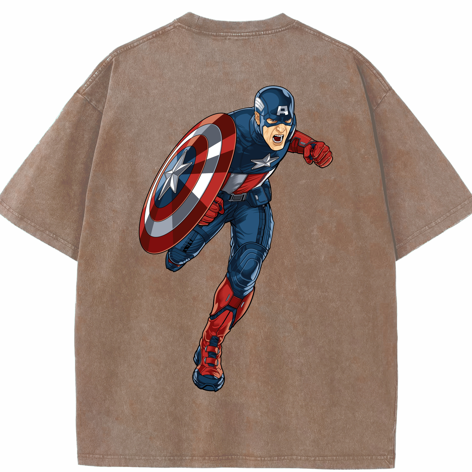 （画像用） アベンジャーズ The Avengers 綿100% ヴィンテージ風 半袖Tシャツ（背面プリント）