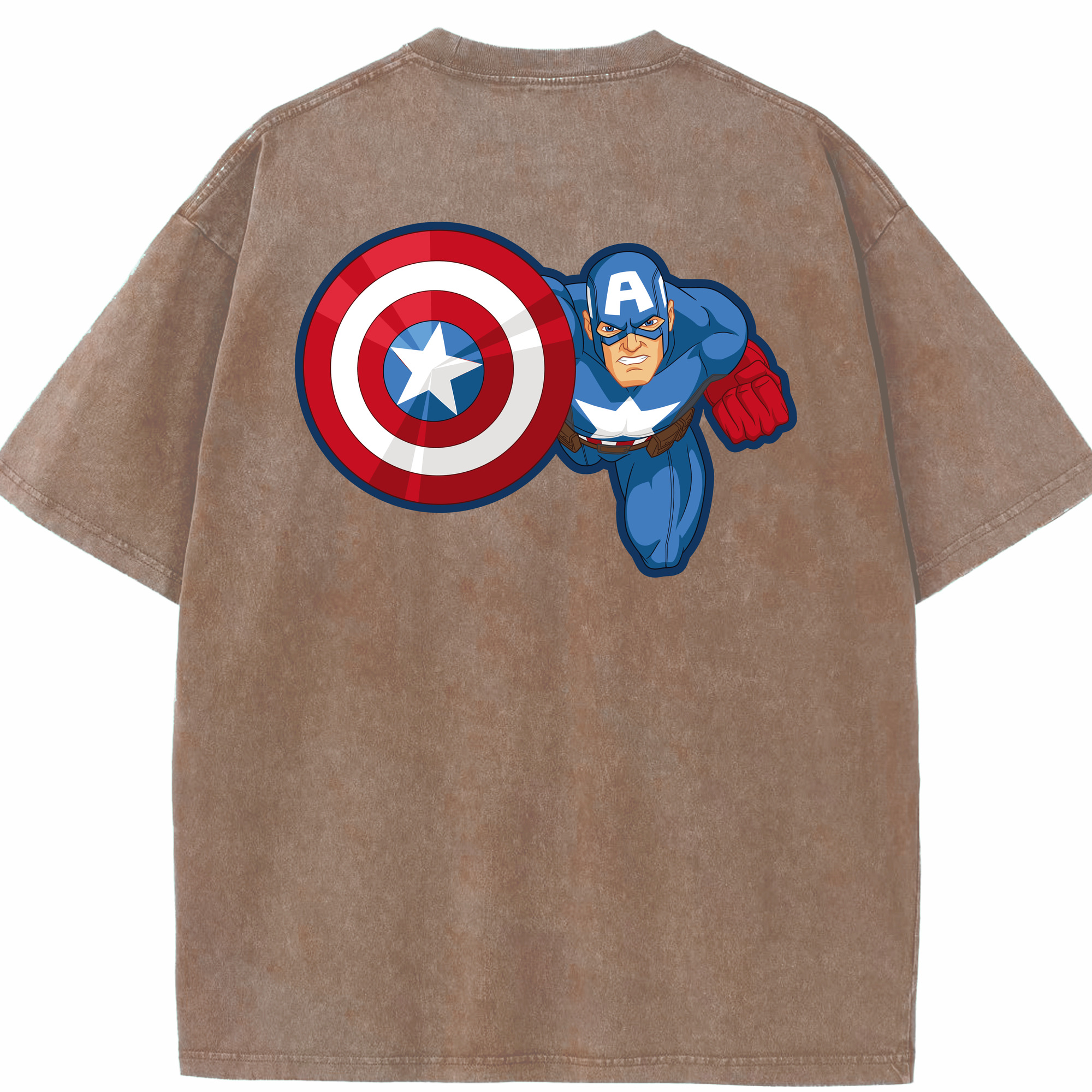 （画像用） アベンジャーズ The Avengers 綿100% ヴィンテージ風 半袖Tシャツ（背面プリント）
