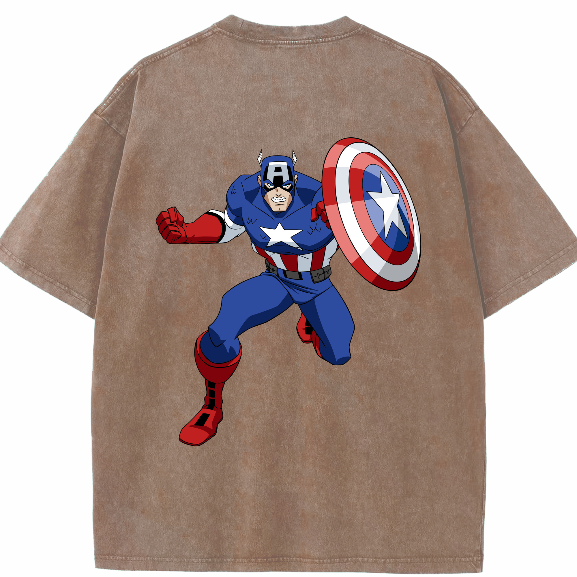 （画像用） アベンジャーズ The Avengers 綿100% ヴィンテージ風 半袖Tシャツ（背面プリント）