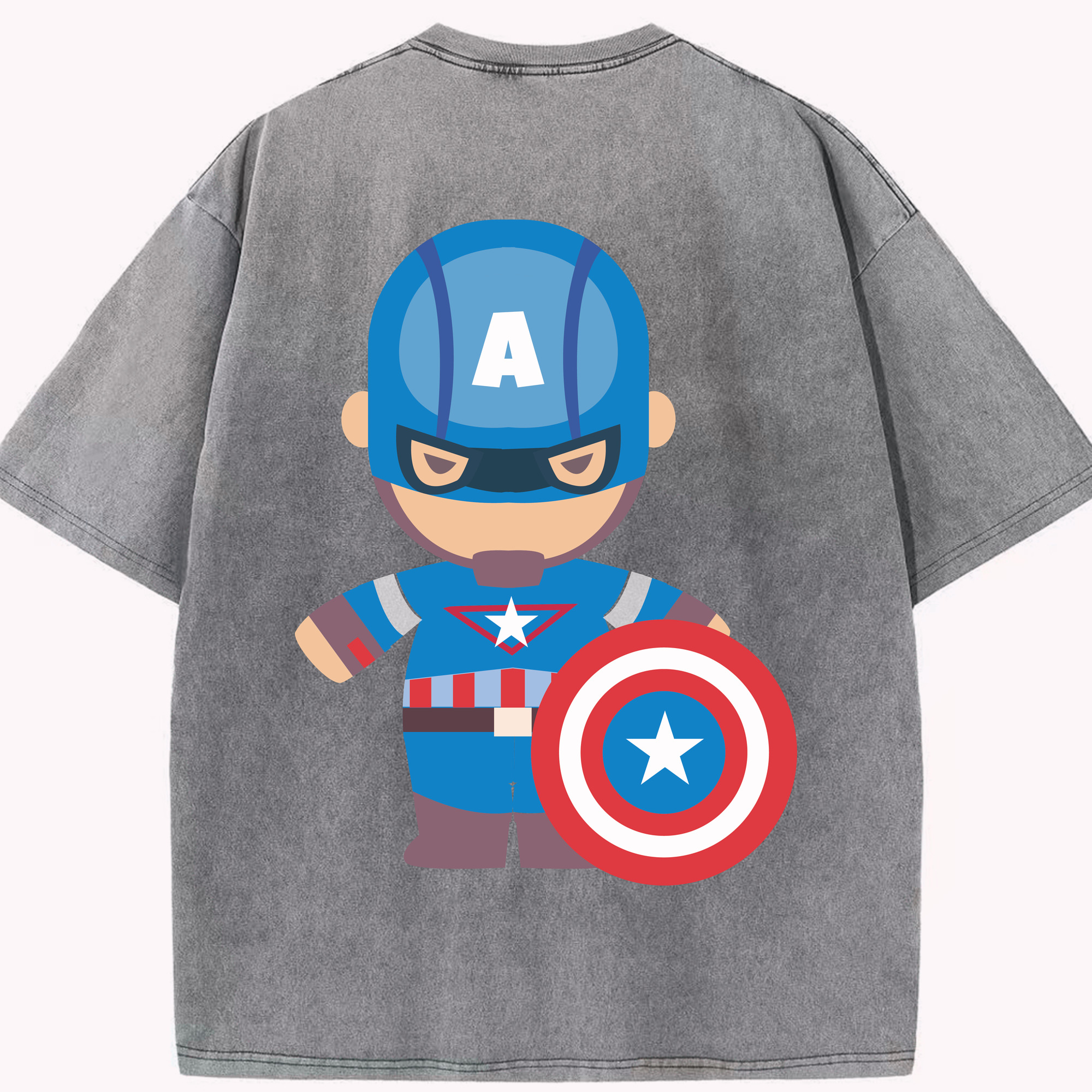 （画像用） アベンジャーズ The Avengers 綿100% ヴィンテージ風 半袖Tシャツ（背面プリント）