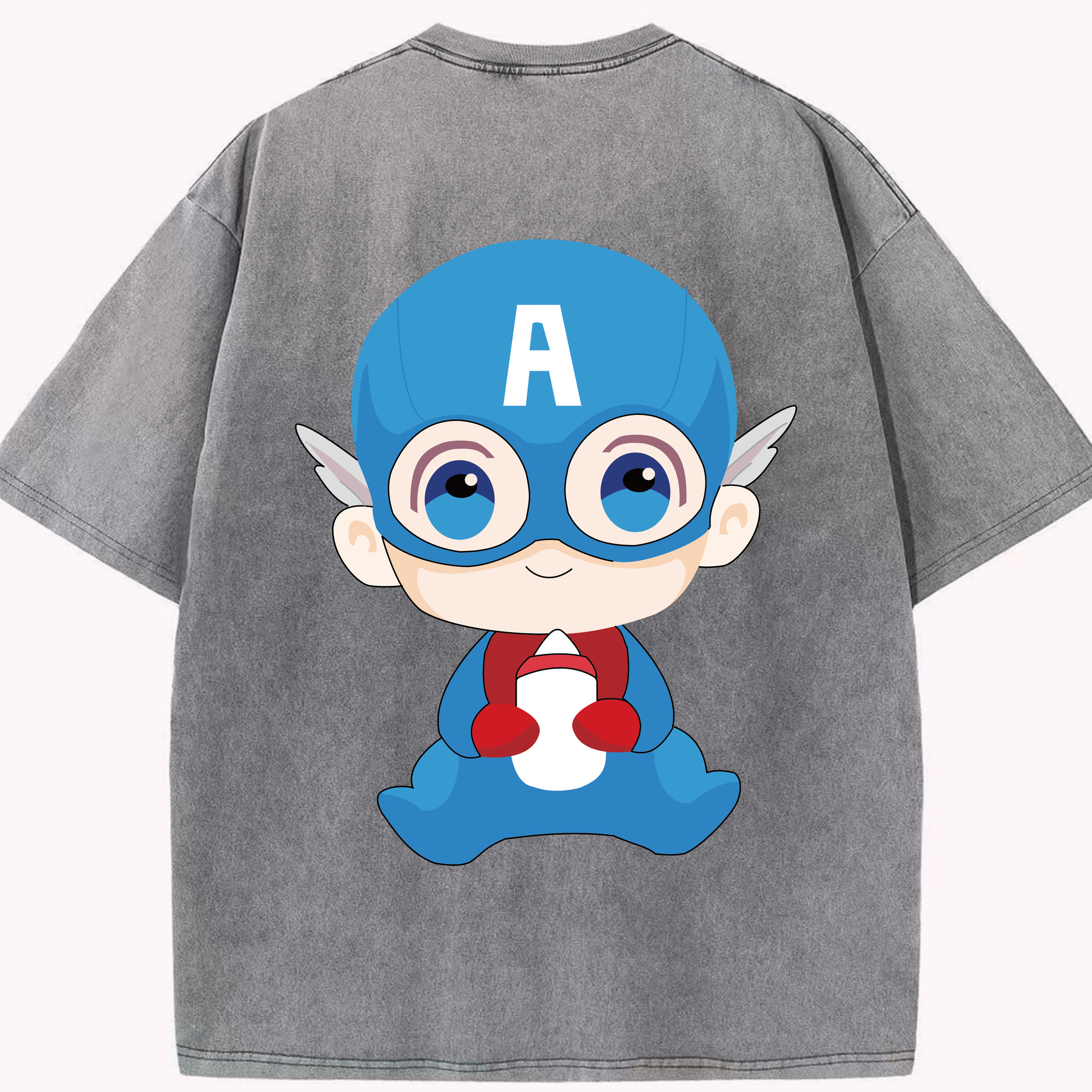（画像用） アベンジャーズ The Avengers 綿100% ヴィンテージ風 半袖Tシャツ（背面プリント）