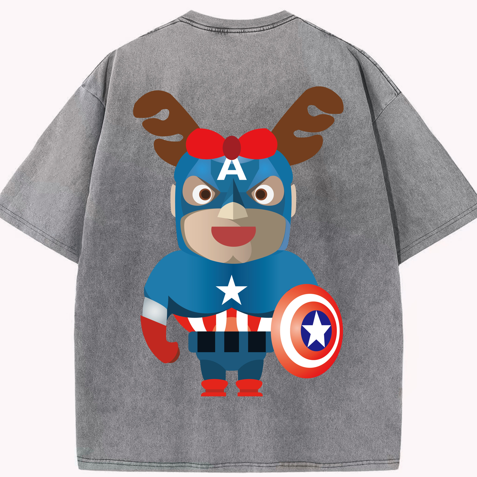 （画像用） アベンジャーズ The Avengers 綿100% ヴィンテージ風 半袖Tシャツ（背面プリント）