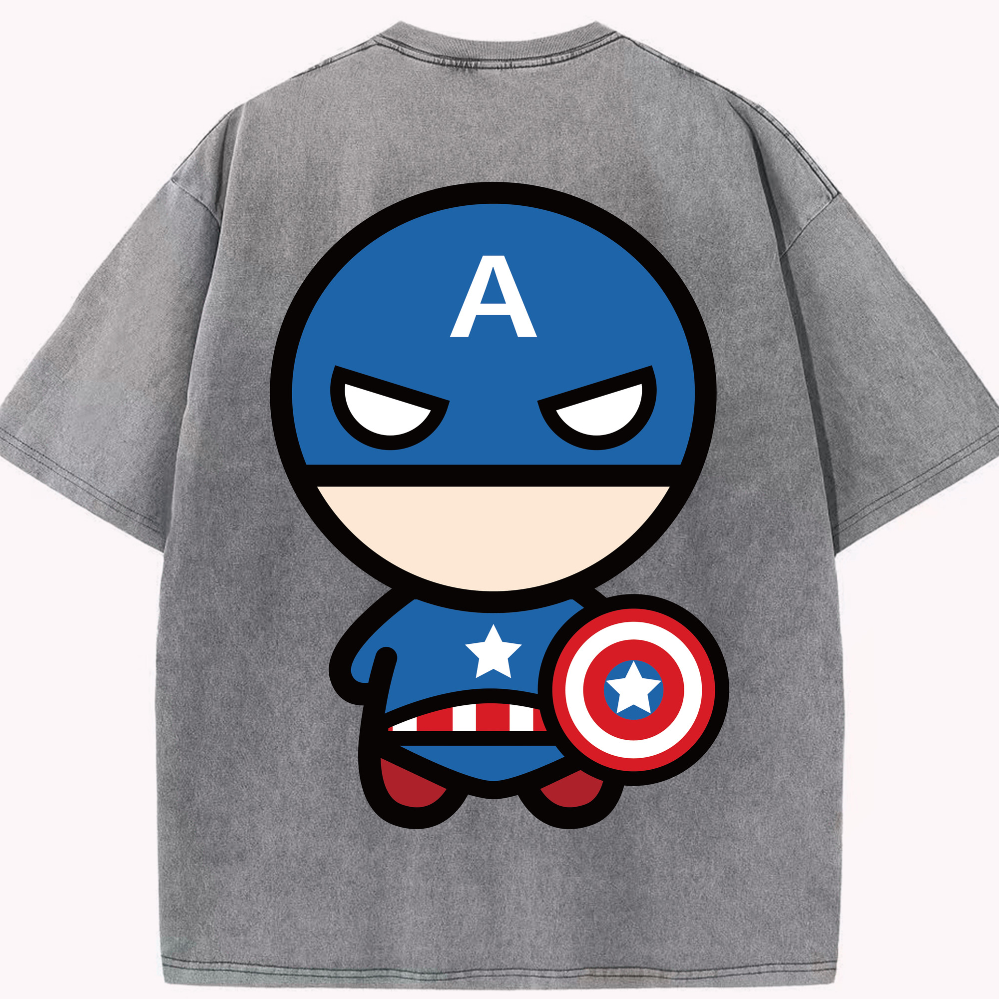 （画像用） アベンジャーズ The Avengers 綿100% ヴィンテージ風 半袖Tシャツ（背面プリント）