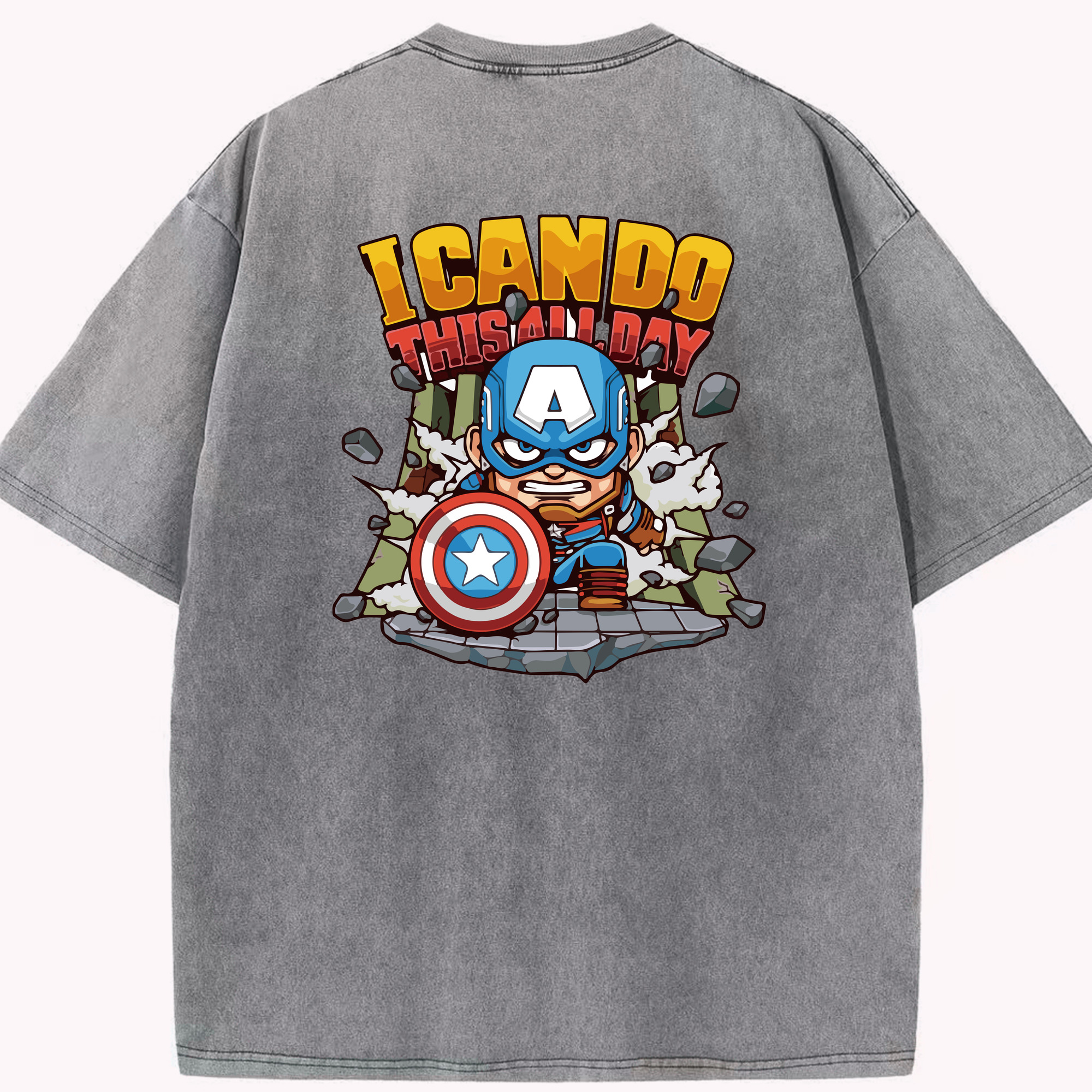 （画像用） アベンジャーズ The Avengers 綿100% ヴィンテージ風 半袖Tシャツ（背面プリント）