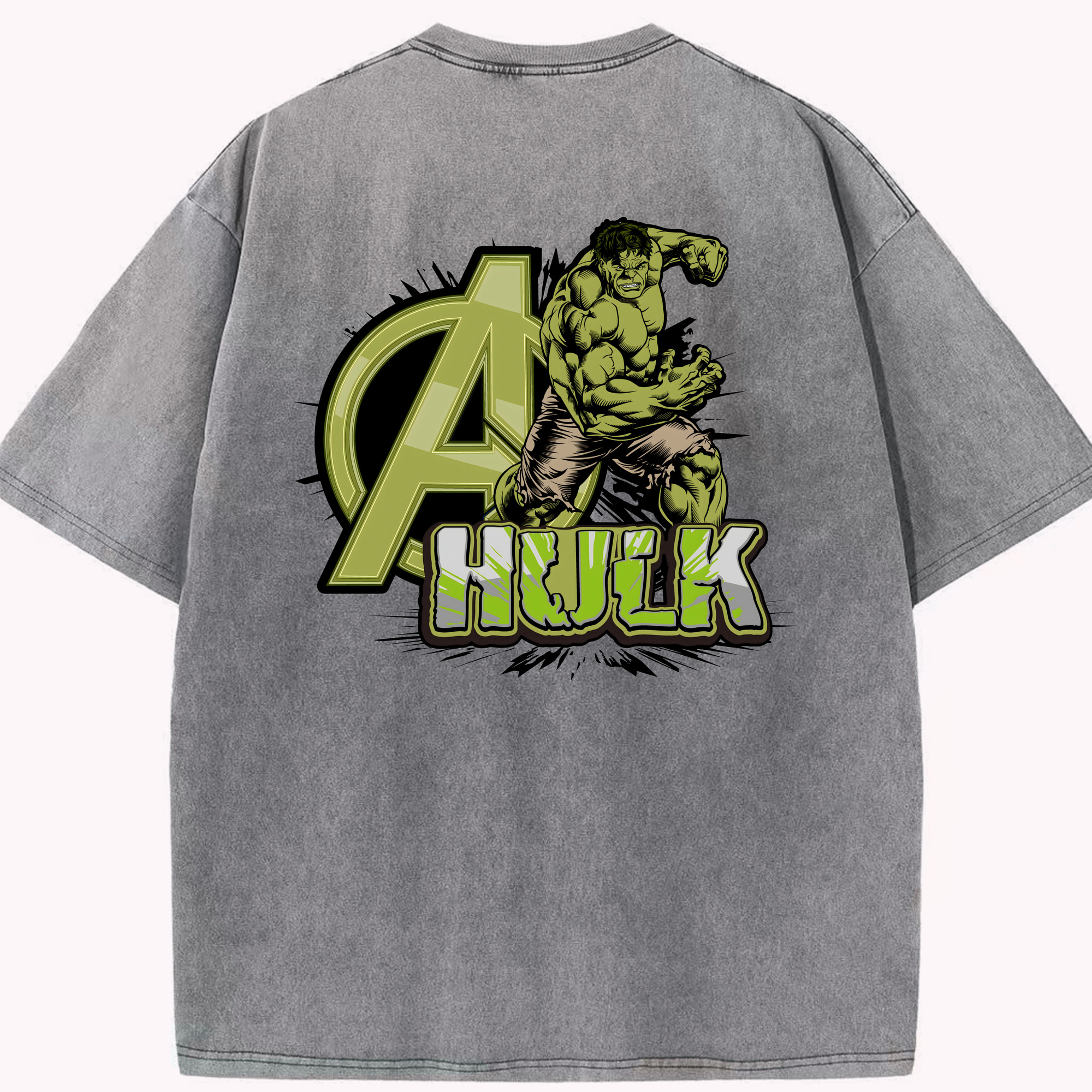 （画像用） アベンジャーズ The Avengers 綿100% ヴィンテージ風 半袖Tシャツ（背面プリント）