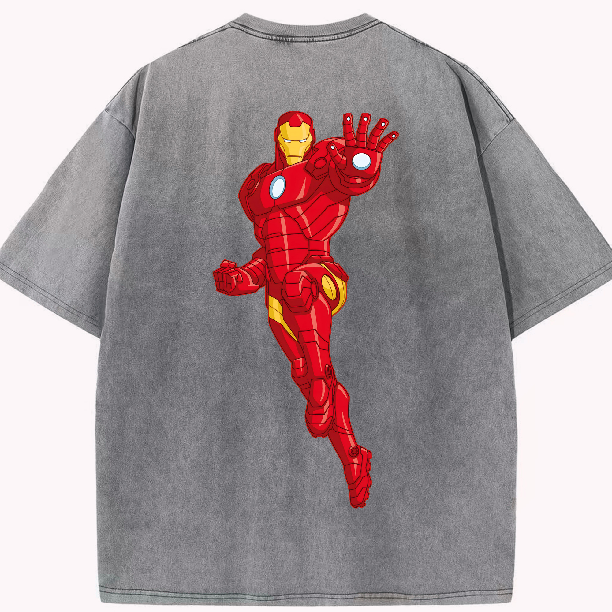（画像用） アベンジャーズ The Avengers 綿100% ヴィンテージ風 半袖Tシャツ（背面プリント）