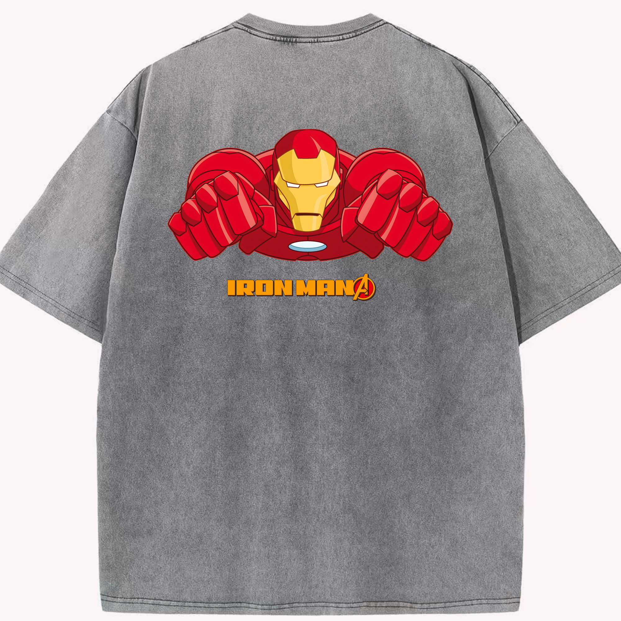 （画像用） アベンジャーズ The Avengers 綿100% ヴィンテージ風 半袖Tシャツ（背面プリント）