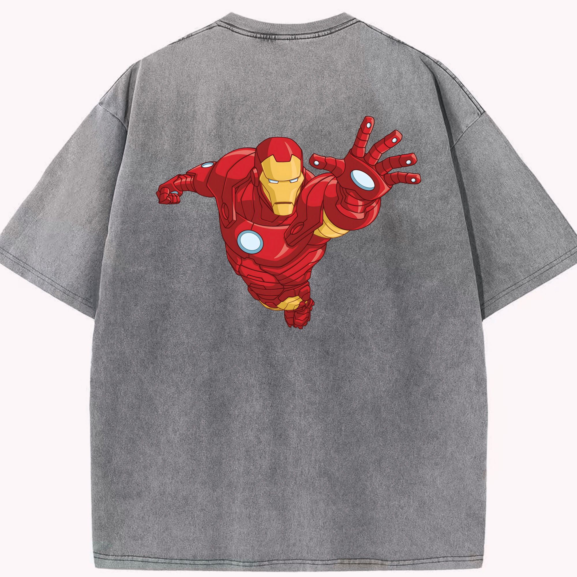 （画像用） アベンジャーズ The Avengers 綿100% ヴィンテージ風 半袖Tシャツ（背面プリント）