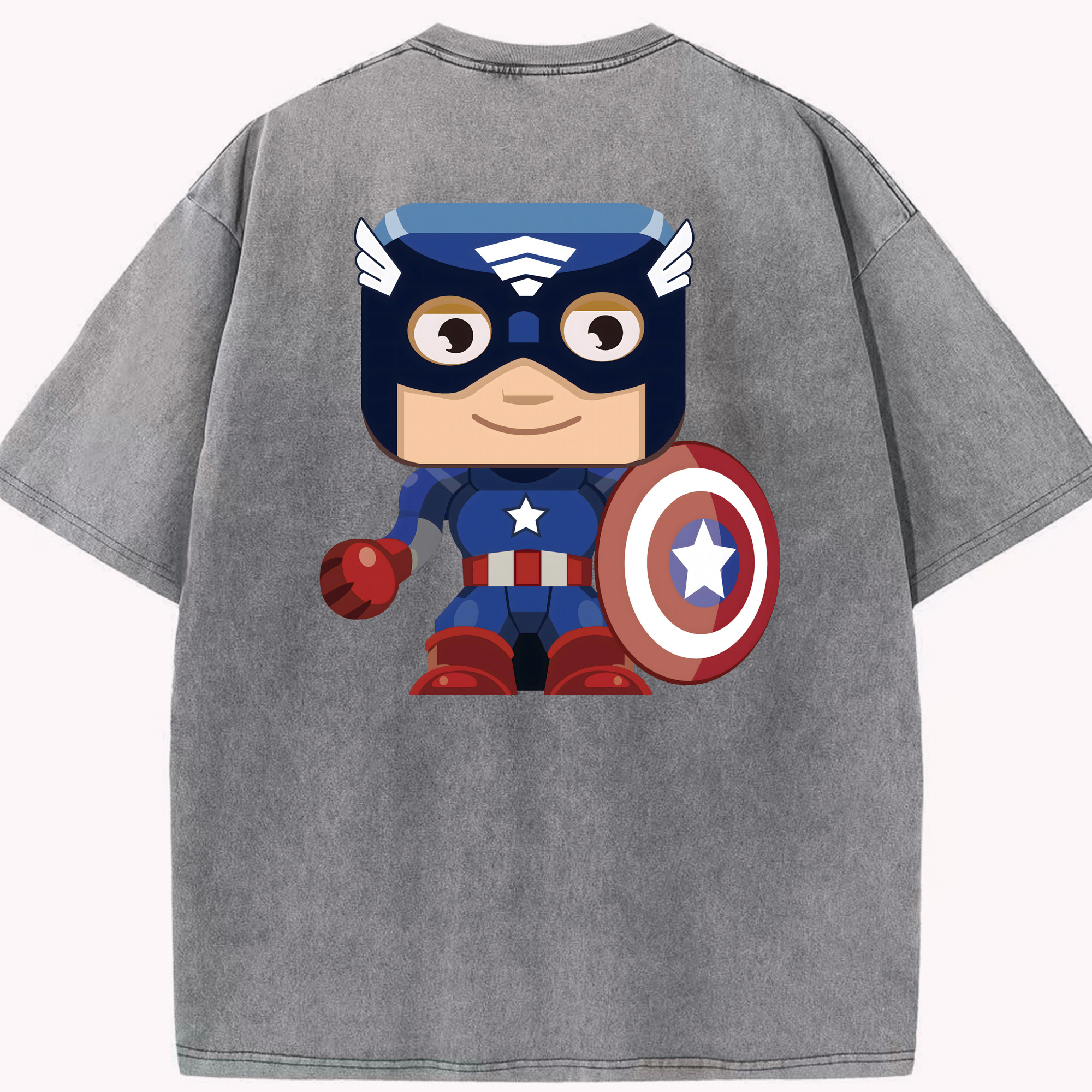 （画像用） アベンジャーズ The Avengers 綿100% ヴィンテージ風 半袖Tシャツ（背面プリント）