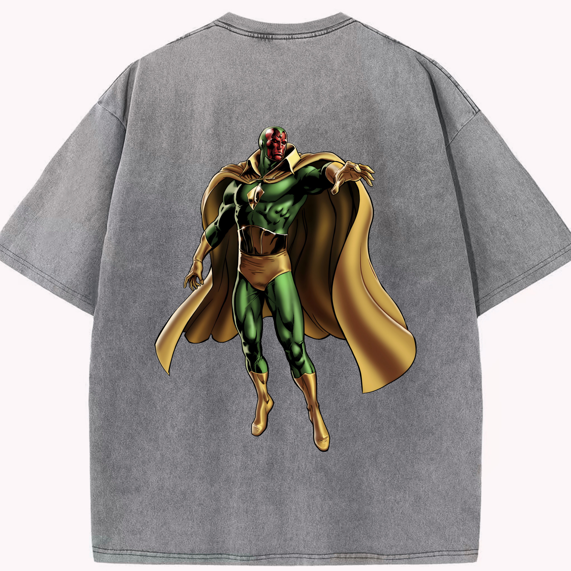 （画像用） アベンジャーズ The Avengers 綿100% ヴィンテージ風 半袖Tシャツ（背面プリント）