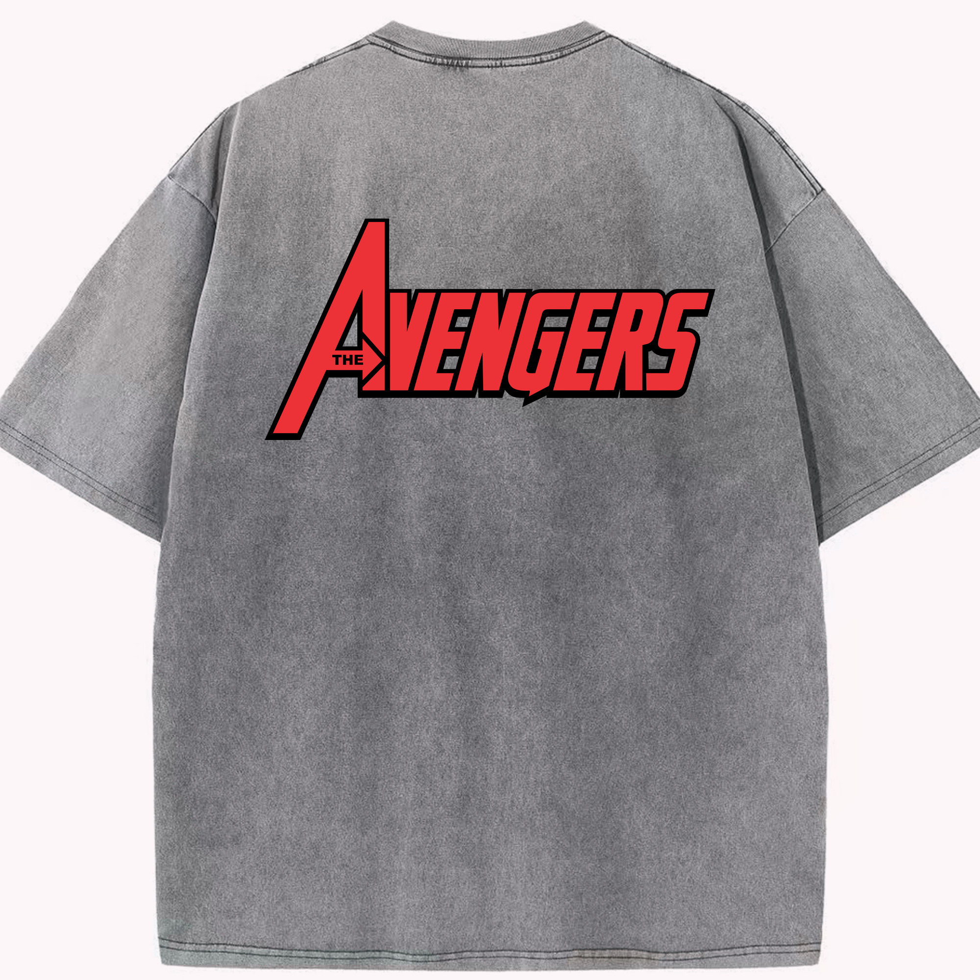 （画像用） アベンジャーズ The Avengers 綿100% ヴィンテージ風 半袖Tシャツ（背面プリント）