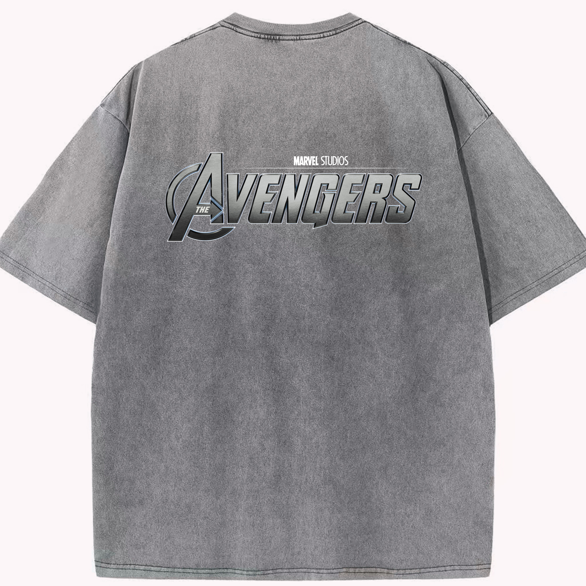 （画像用） アベンジャーズ The Avengers 綿100% ヴィンテージ風 半袖Tシャツ（背面プリント）