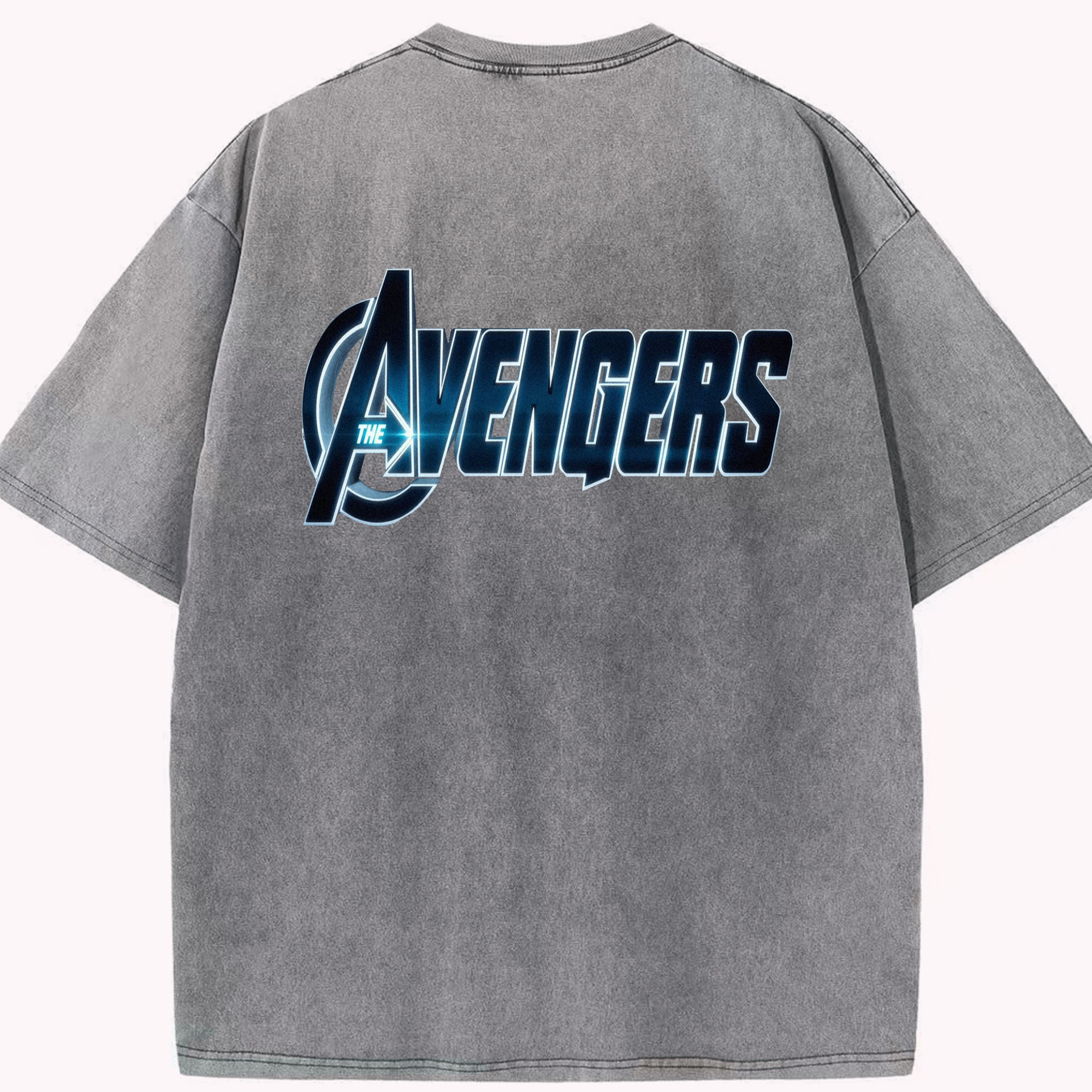 （画像用） アベンジャーズ The Avengers 綿100% ヴィンテージ風 半袖Tシャツ（背面プリント）