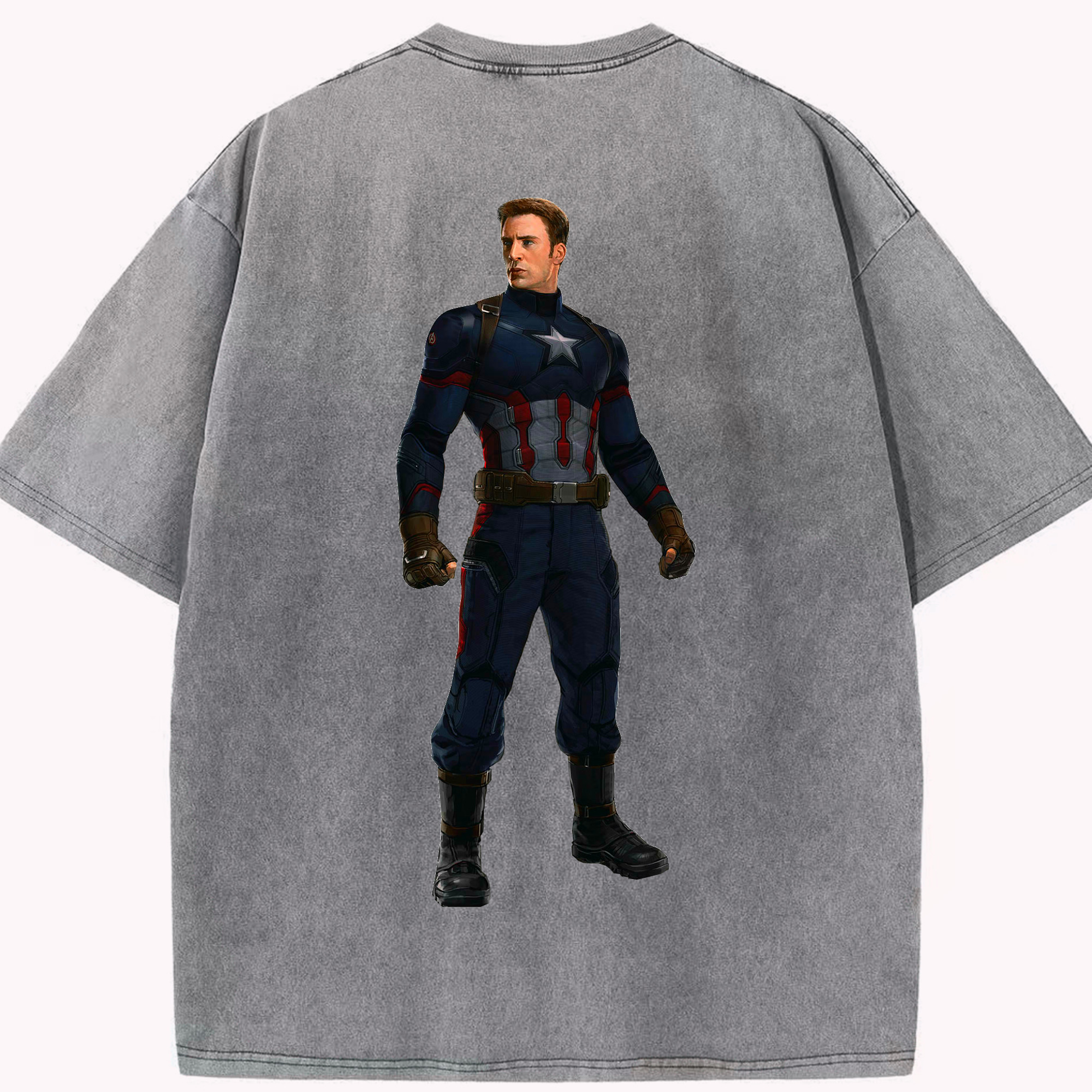 （画像用） アベンジャーズ The Avengers 綿100% ヴィンテージ風 半袖Tシャツ（背面プリント）