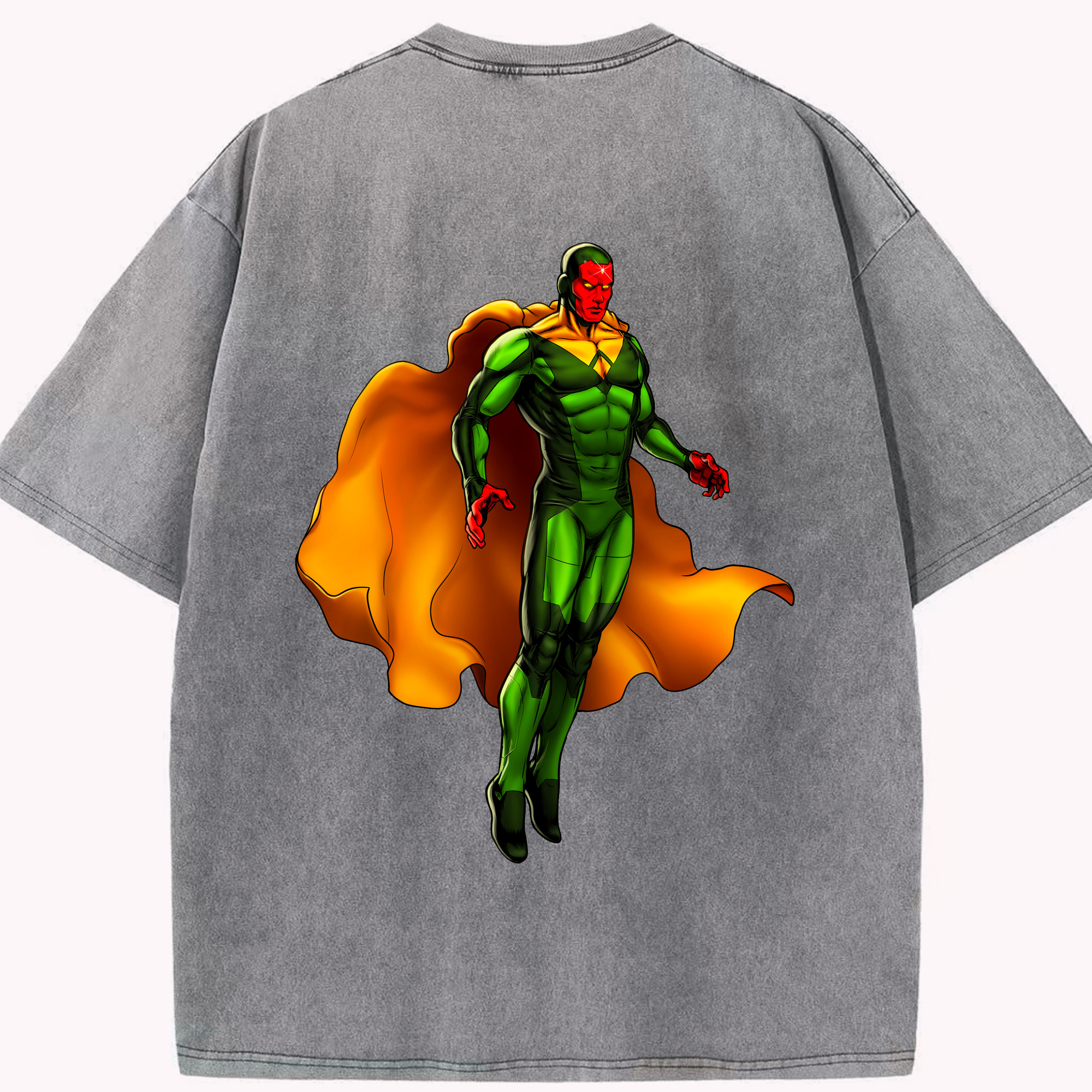（画像用） アベンジャーズ The Avengers 綿100% ヴィンテージ風 半袖Tシャツ（背面プリント）