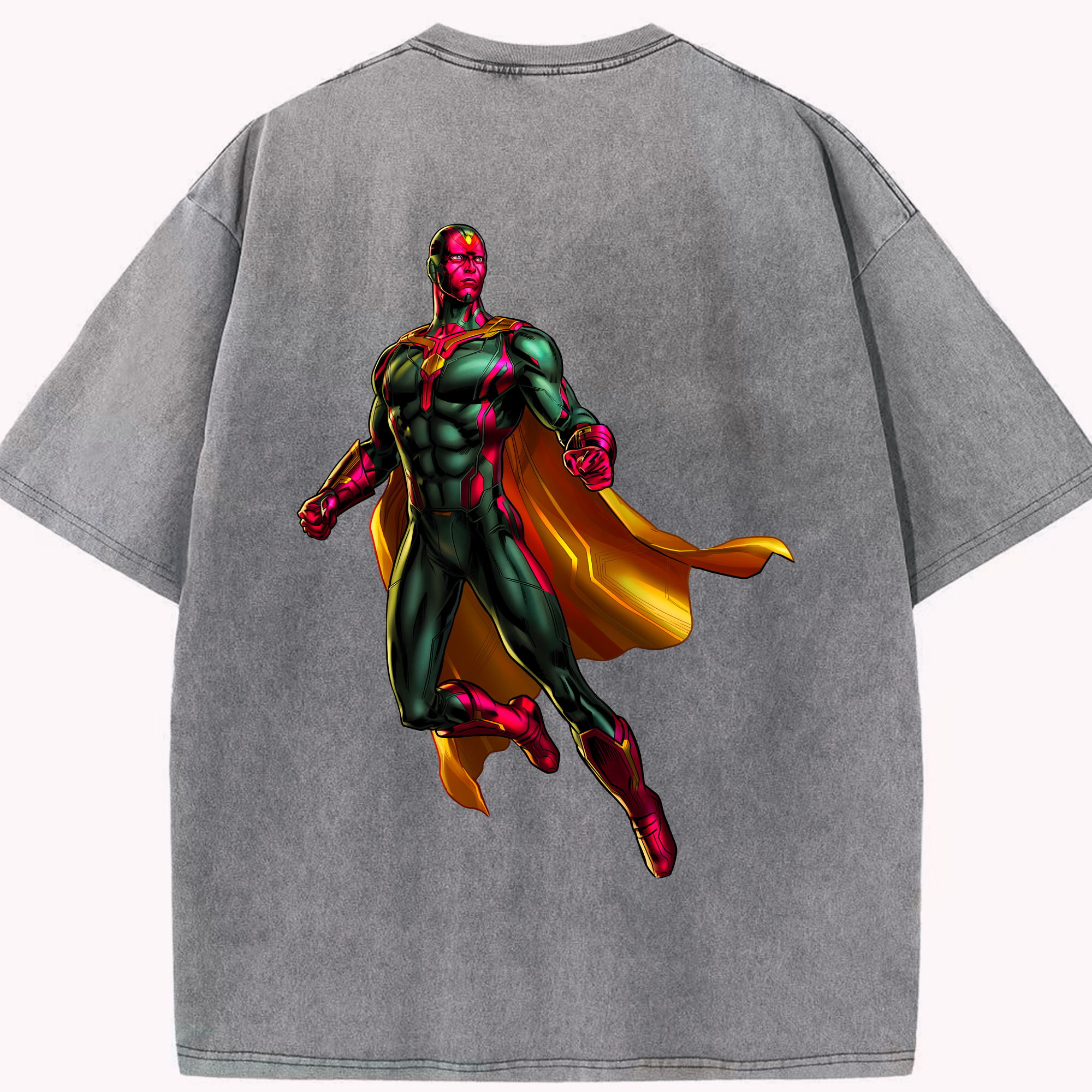 （画像用） アベンジャーズ The Avengers 綿100% ヴィンテージ風 半袖Tシャツ（背面プリント）
