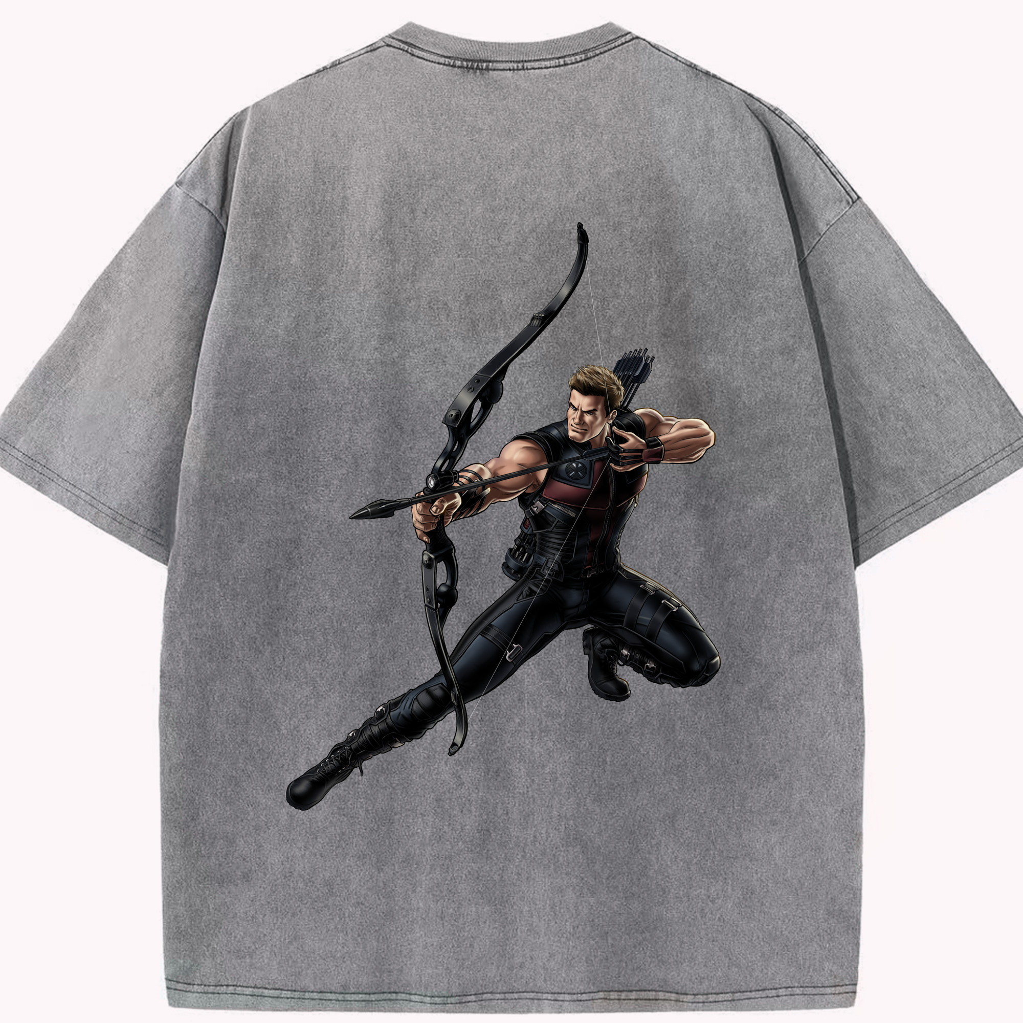 （画像用） アベンジャーズ The Avengers 綿100% ヴィンテージ風 半袖Tシャツ（背面プリント）