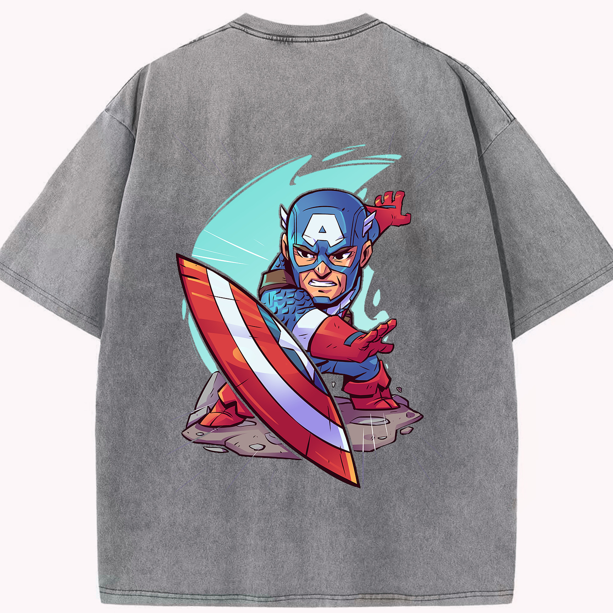 （画像用） アベンジャーズ The Avengers 綿100% ヴィンテージ風 半袖Tシャツ（背面プリント）