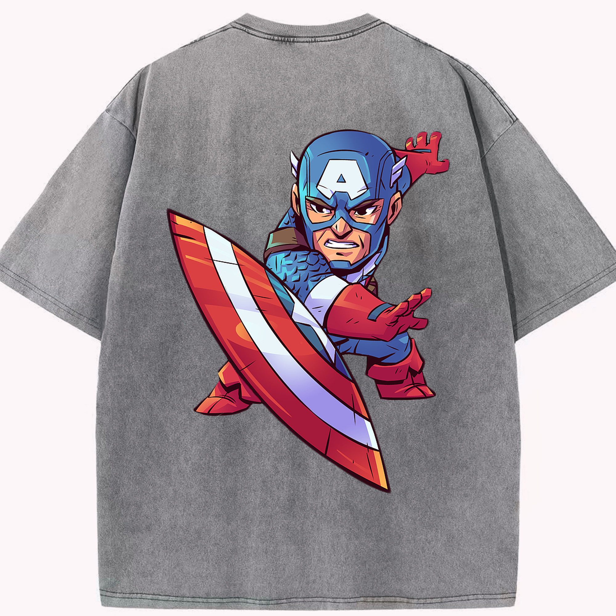 （画像用） アベンジャーズ The Avengers 綿100% ヴィンテージ風 半袖Tシャツ（背面プリント）