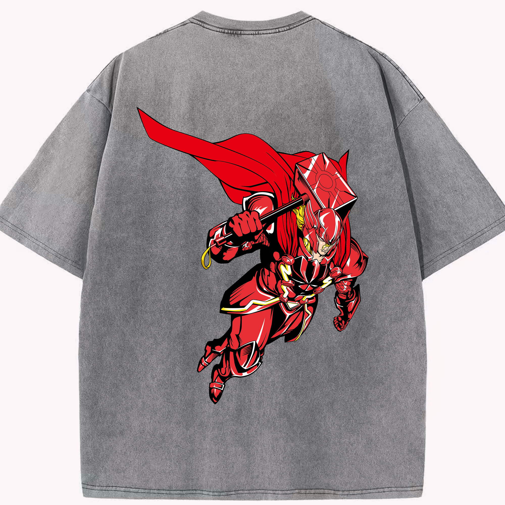 （画像用） アベンジャーズ The Avengers 綿100% ヴィンテージ風 半袖Tシャツ（背面プリント）