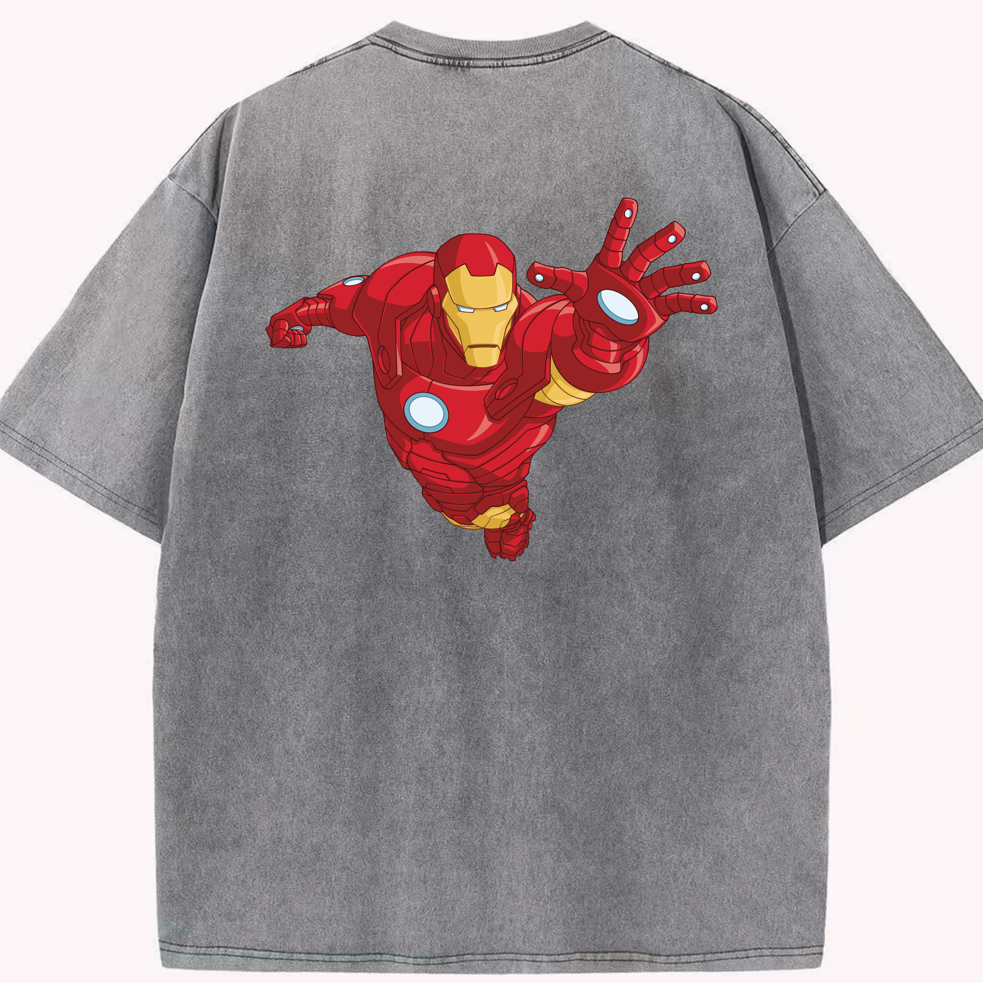 （画像用） アベンジャーズ The Avengers 綿100% ヴィンテージ風 半袖Tシャツ（背面プリント）