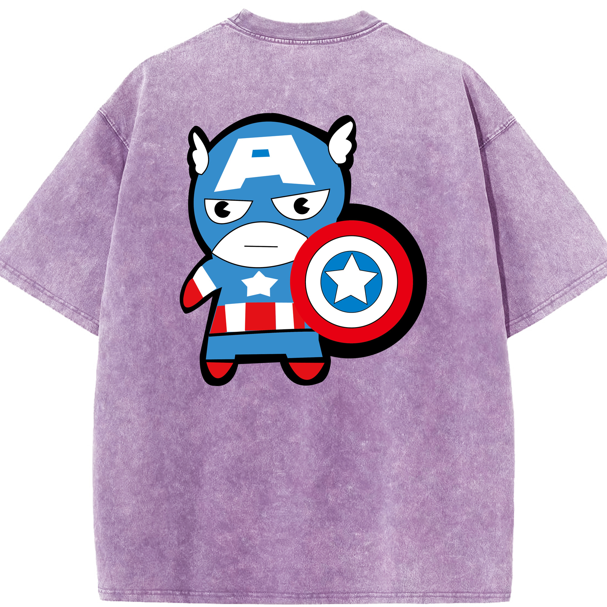 （画像用） アベンジャーズ The Avengers 綿100% ヴィンテージ風 半袖Tシャツ（背面プリント）