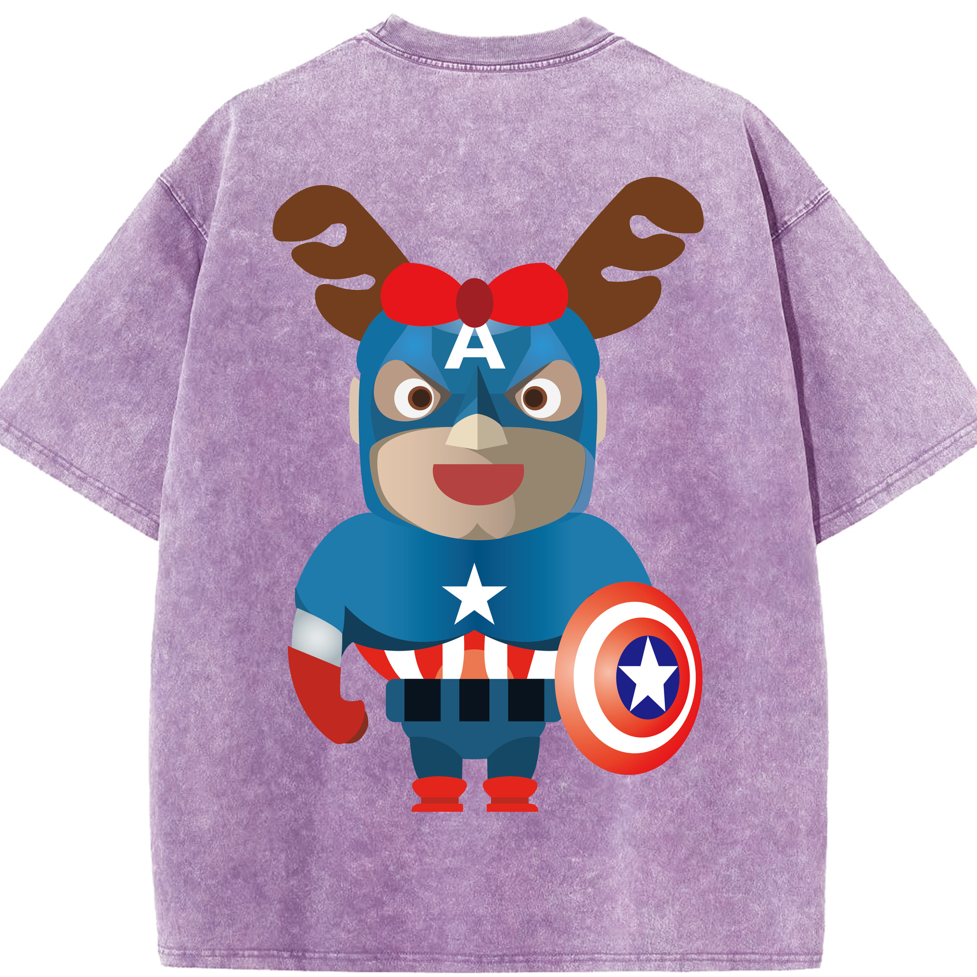 （画像用） アベンジャーズ The Avengers 綿100% ヴィンテージ風 半袖Tシャツ（背面プリント）