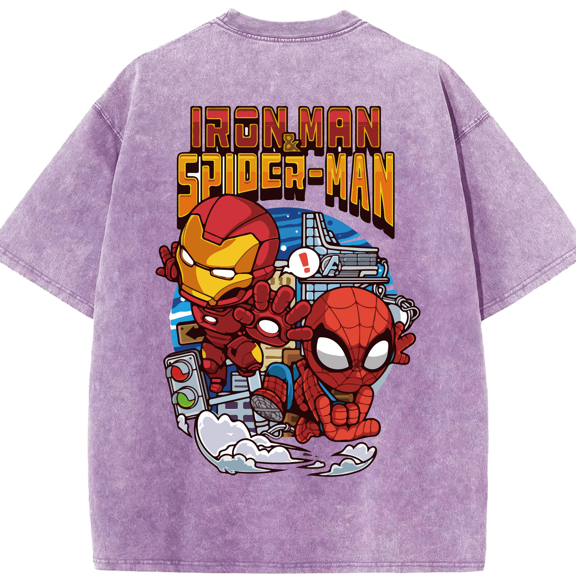 （画像用） アベンジャーズ The Avengers 綿100% ヴィンテージ風 半袖Tシャツ（背面プリント）