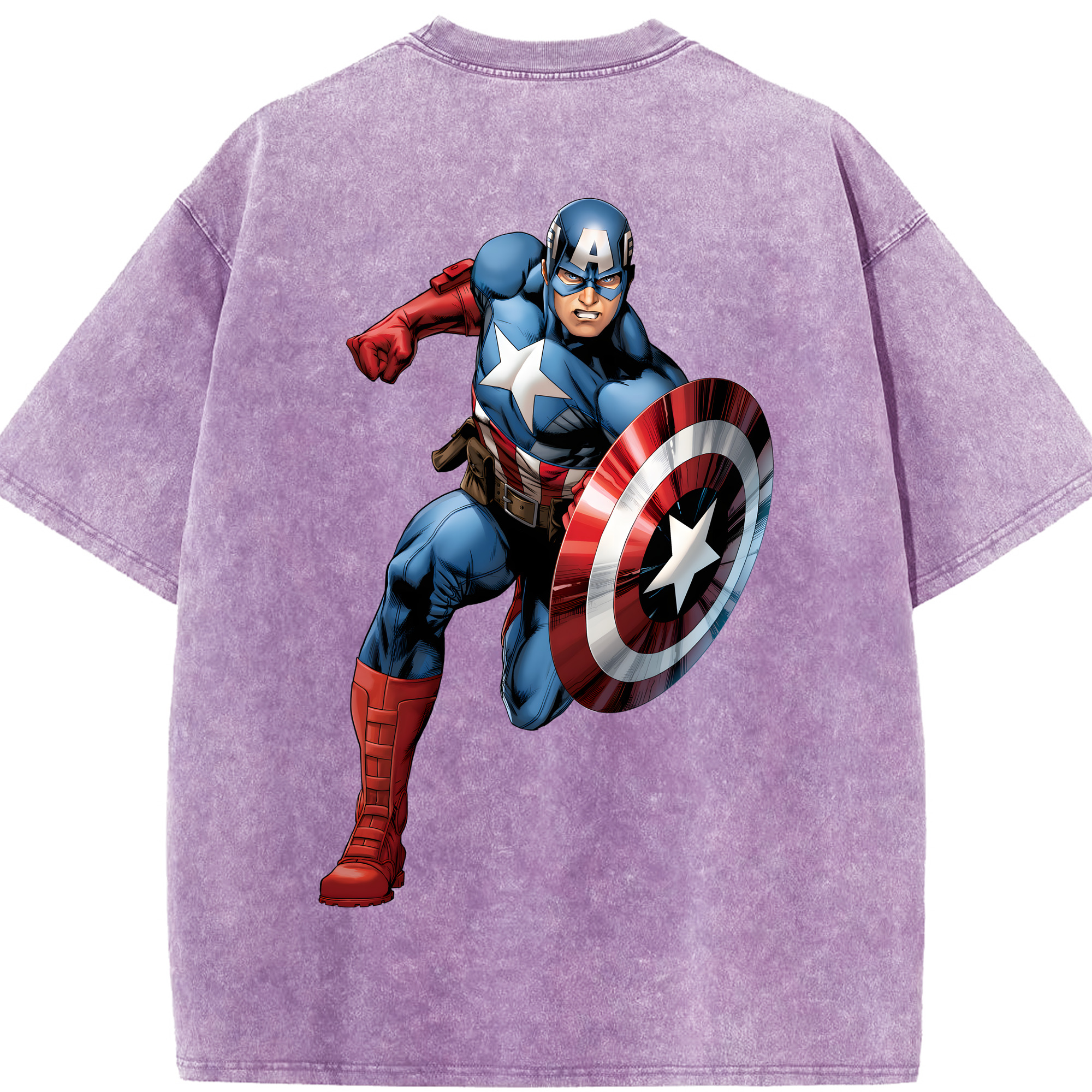 （画像用） アベンジャーズ The Avengers 綿100% ヴィンテージ風 半袖Tシャツ（背面プリント）