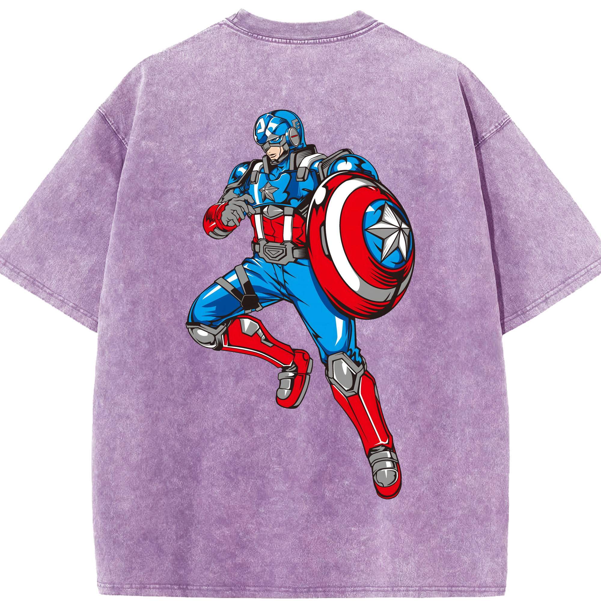 （画像用） アベンジャーズ The Avengers 綿100% ヴィンテージ風 半袖Tシャツ（背面プリント）