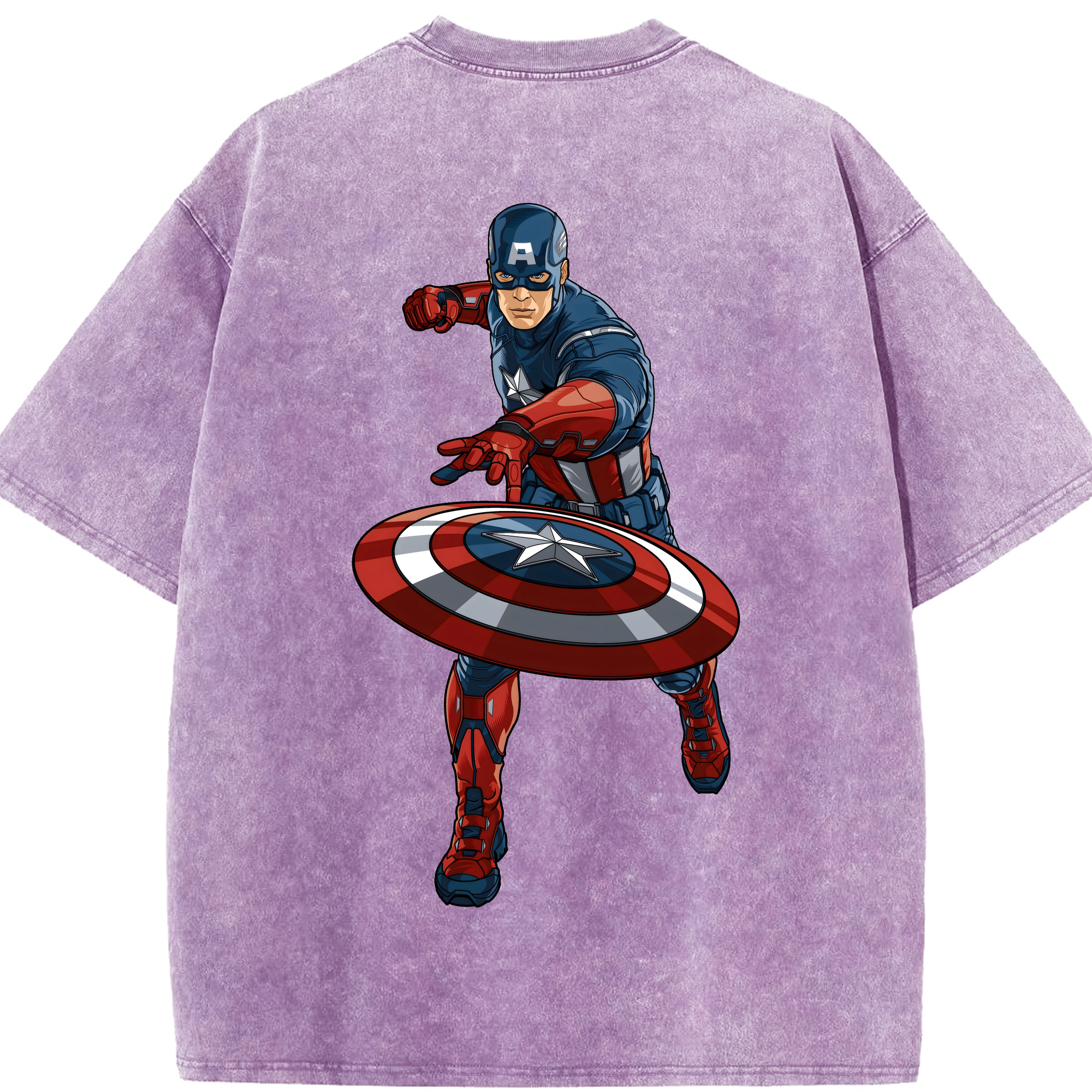 （画像用） アベンジャーズ The Avengers 綿100% ヴィンテージ風 半袖Tシャツ（背面プリント）