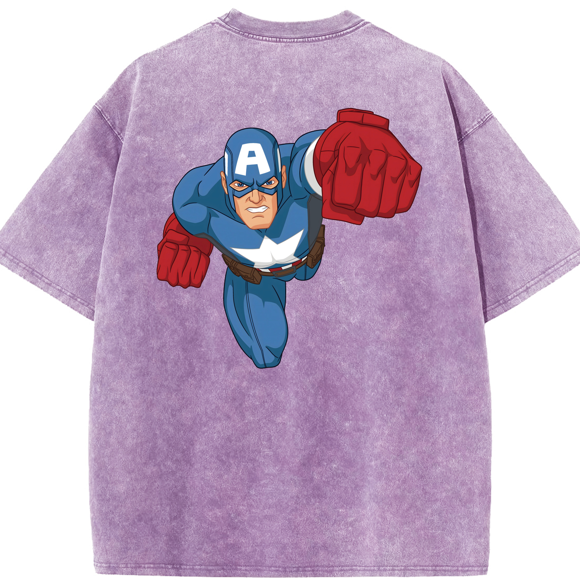 （画像用） アベンジャーズ The Avengers 綿100% ヴィンテージ風 半袖Tシャツ（背面プリント）