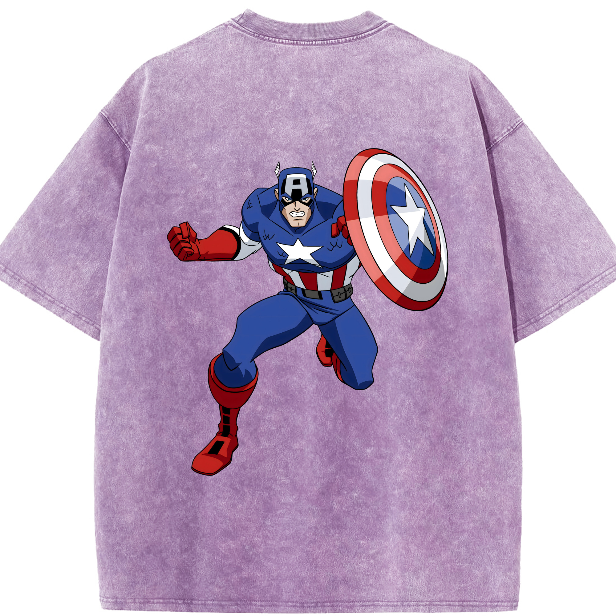 （画像用） アベンジャーズ The Avengers 綿100% ヴィンテージ風 半袖Tシャツ（背面プリント）