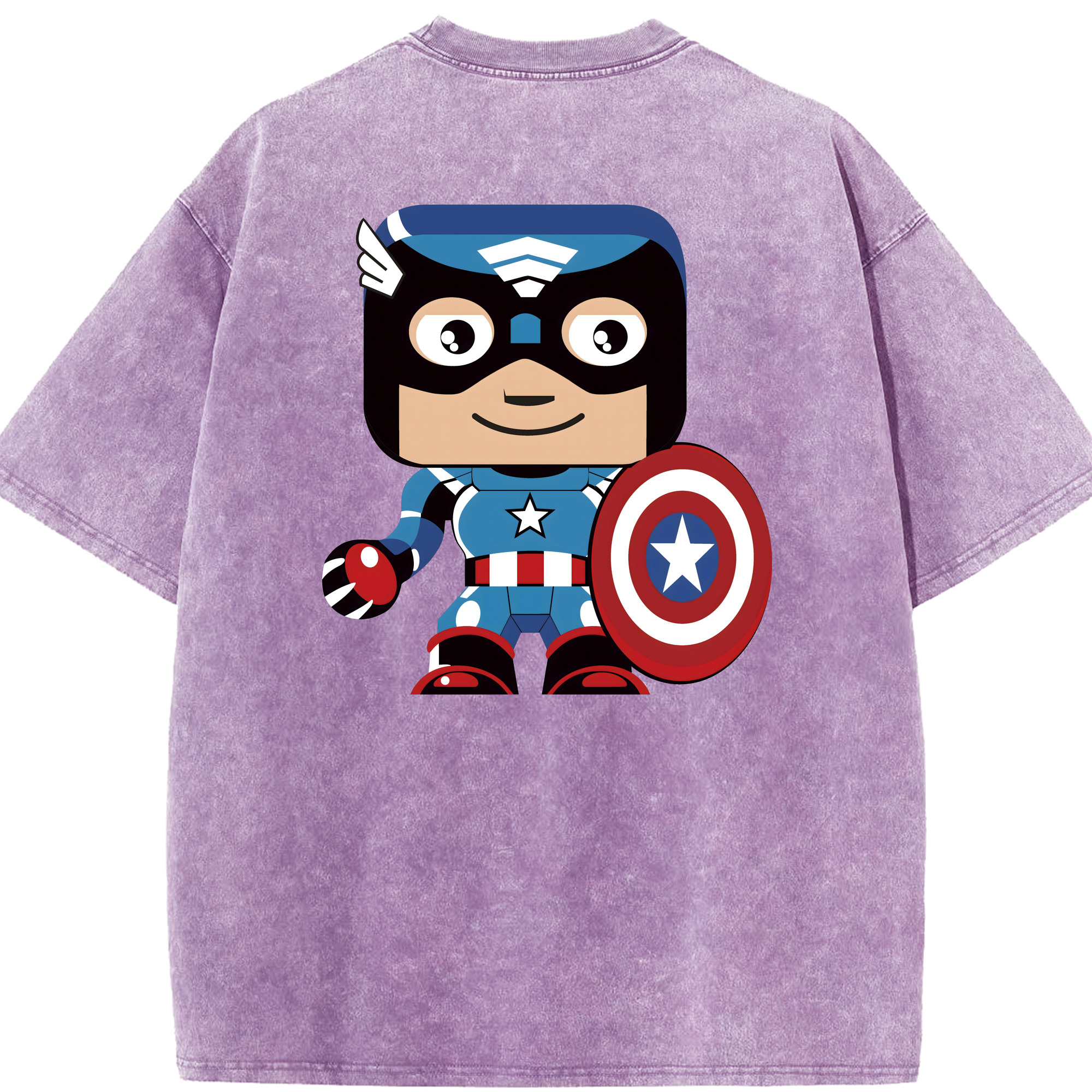 （画像用） アベンジャーズ The Avengers 綿100% ヴィンテージ風 半袖Tシャツ（背面プリント）
