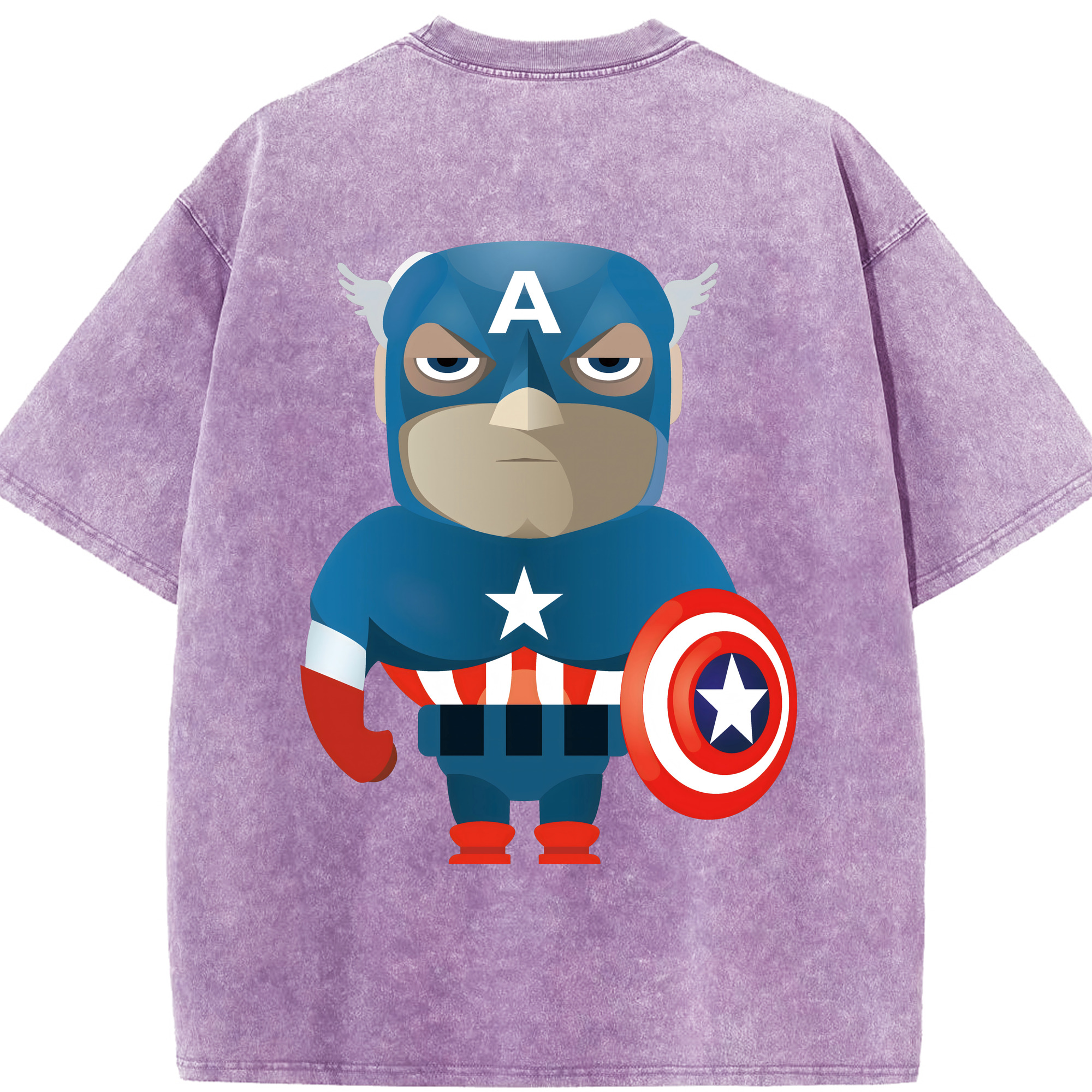 （画像用） アベンジャーズ The Avengers 綿100% ヴィンテージ風 半袖Tシャツ（背面プリント）