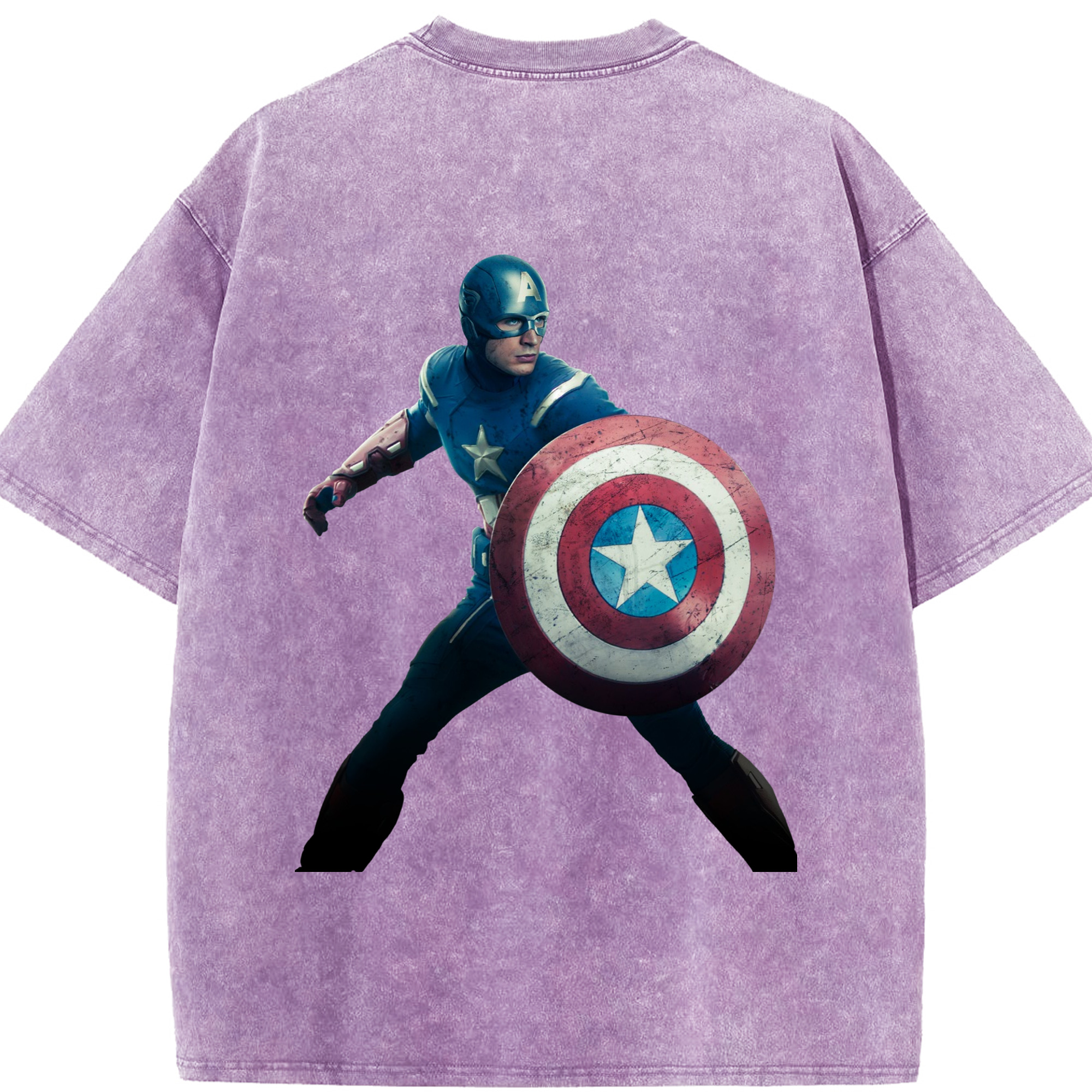（画像用） アベンジャーズ The Avengers 綿100% ヴィンテージ風 半袖Tシャツ（背面プリント）