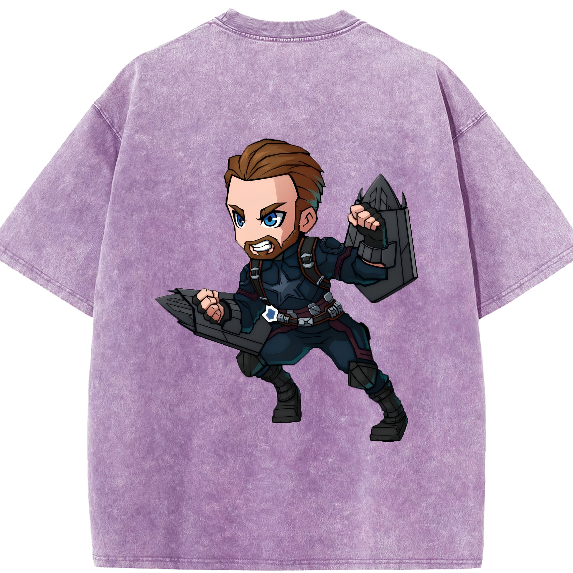 （画像用） アベンジャーズ The Avengers 綿100% ヴィンテージ風 半袖Tシャツ（背面プリント）
