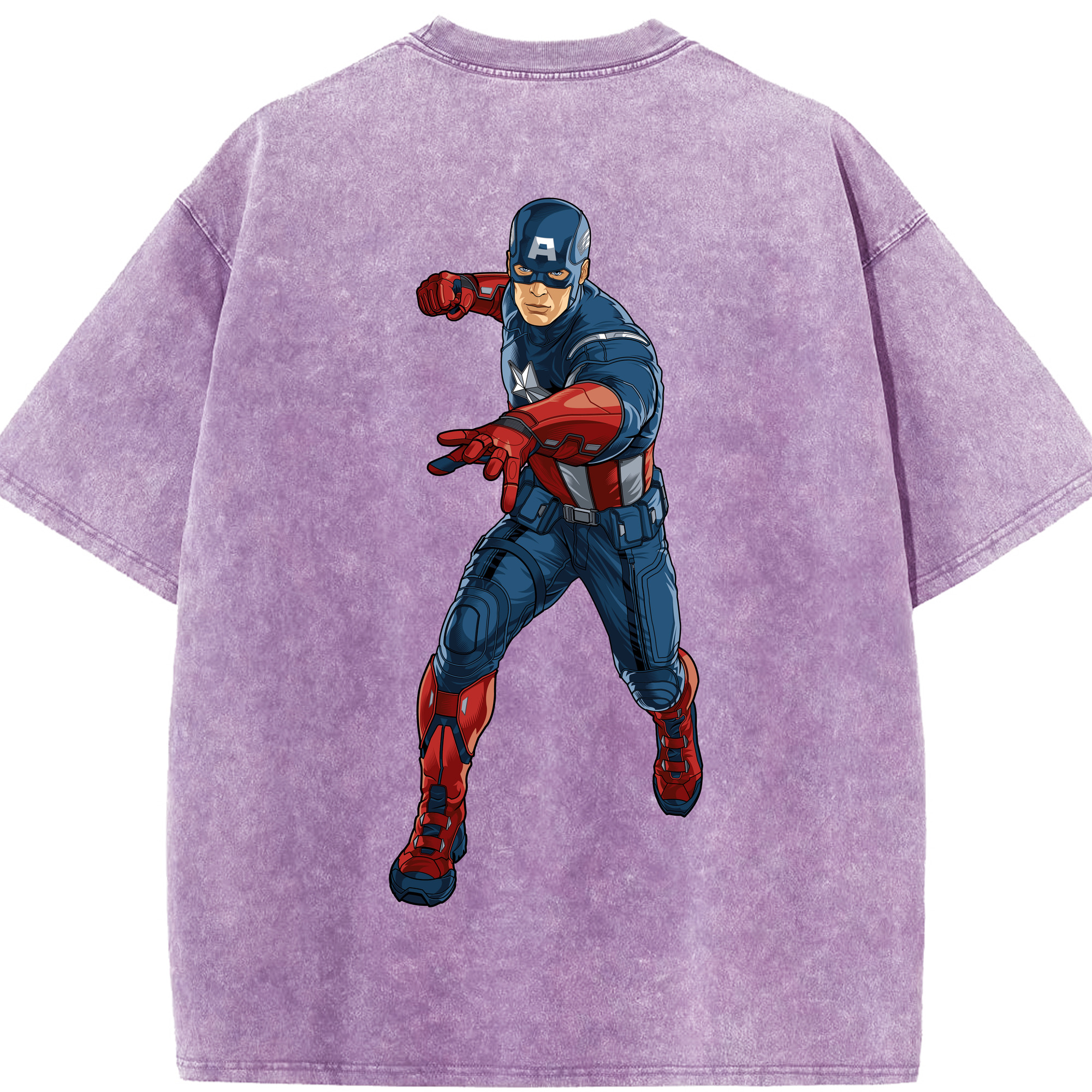 （画像用） アベンジャーズ The Avengers 綿100% ヴィンテージ風 半袖Tシャツ（背面プリント）
